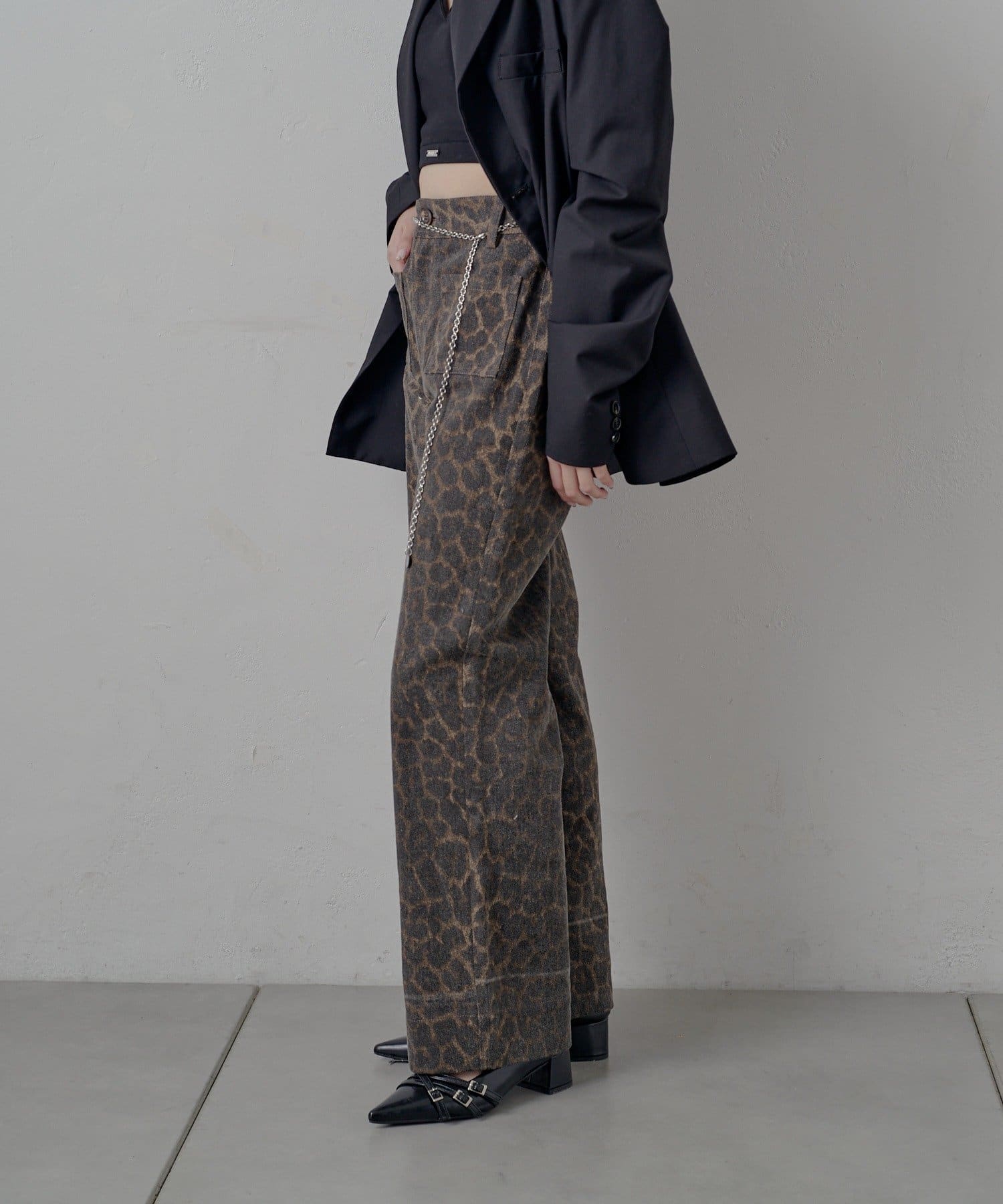 mline(エムライン) [mline]レオパードデニム