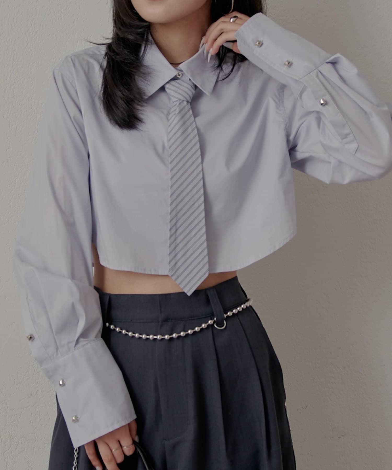 mline(エムライン) [mline]ラウンドネクタイ ショートシャツ