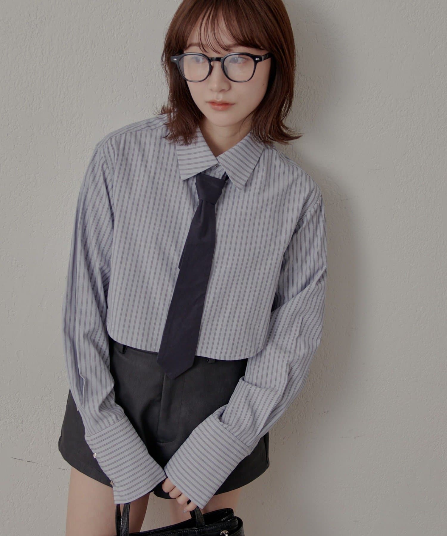 mline(エムライン) [mline]ラウンドネクタイ ショートシャツ