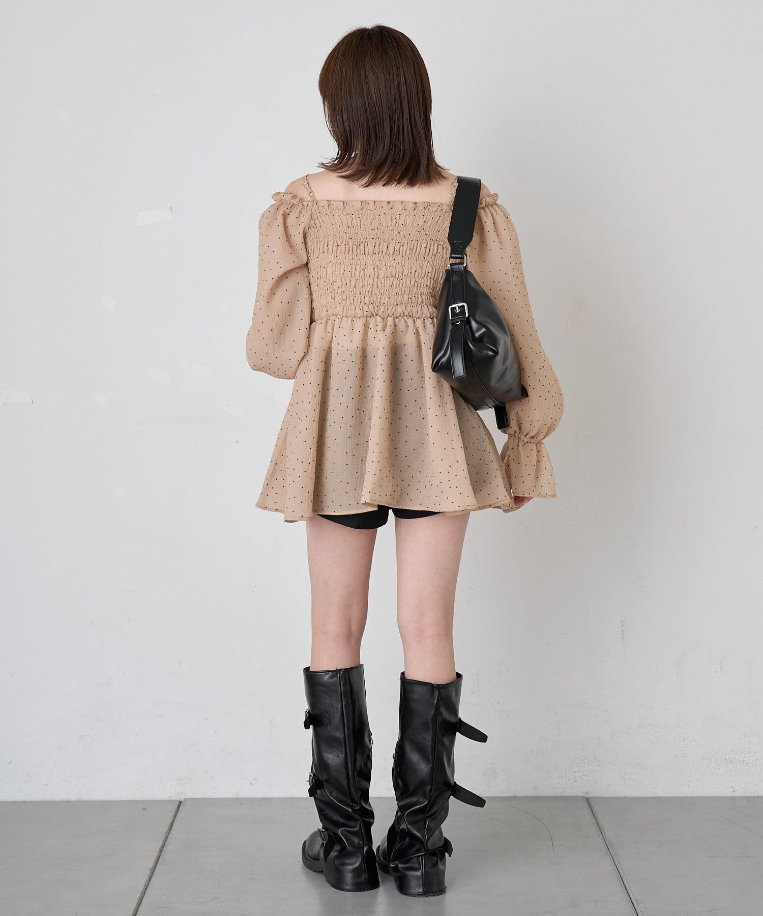 mline(エムライン) 【リバイバル商品】[mline]ドットシアー楊流 ブラウス