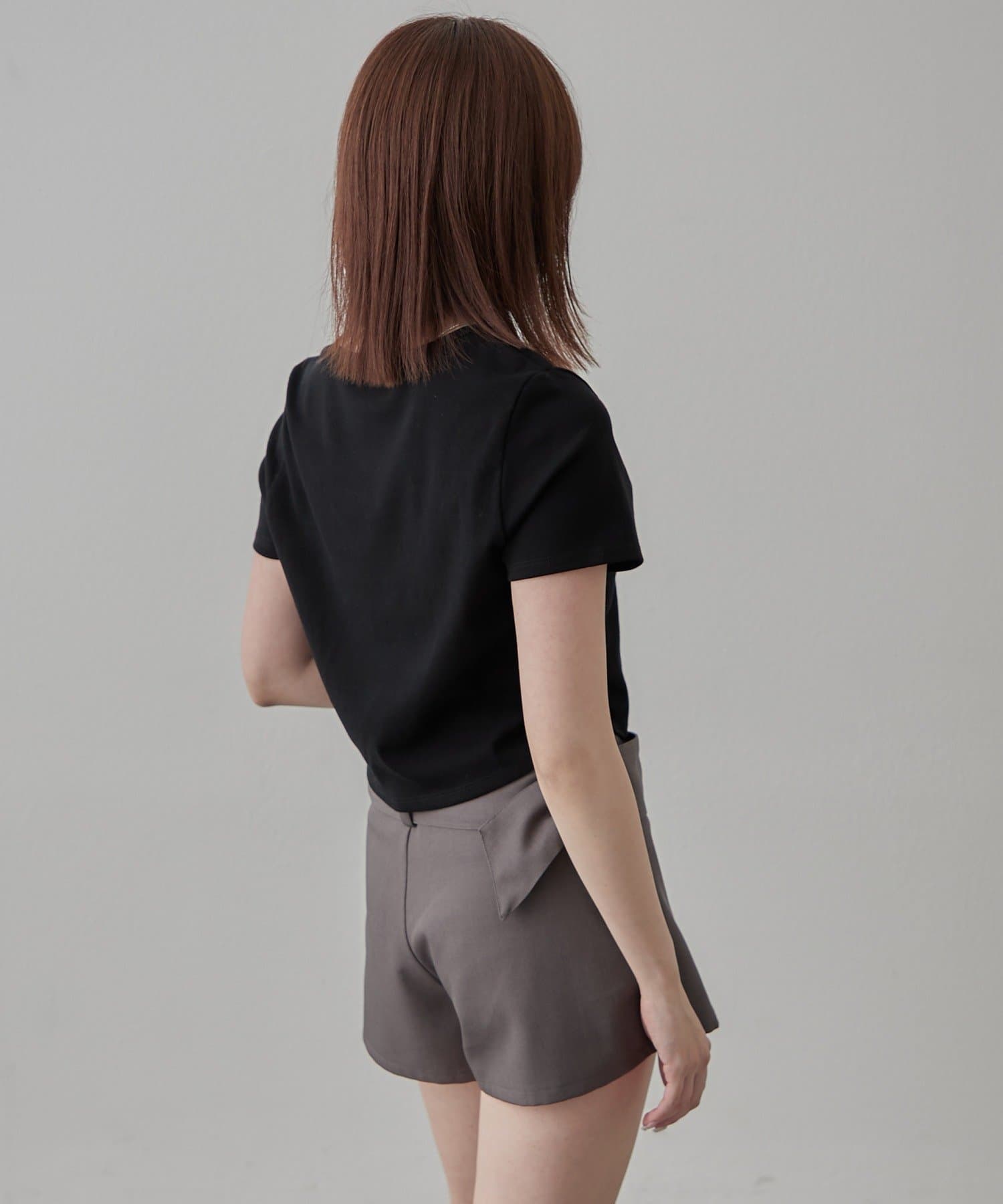 mline(エムライン) [mline]ビーズワンポイント ロゴTシャツ