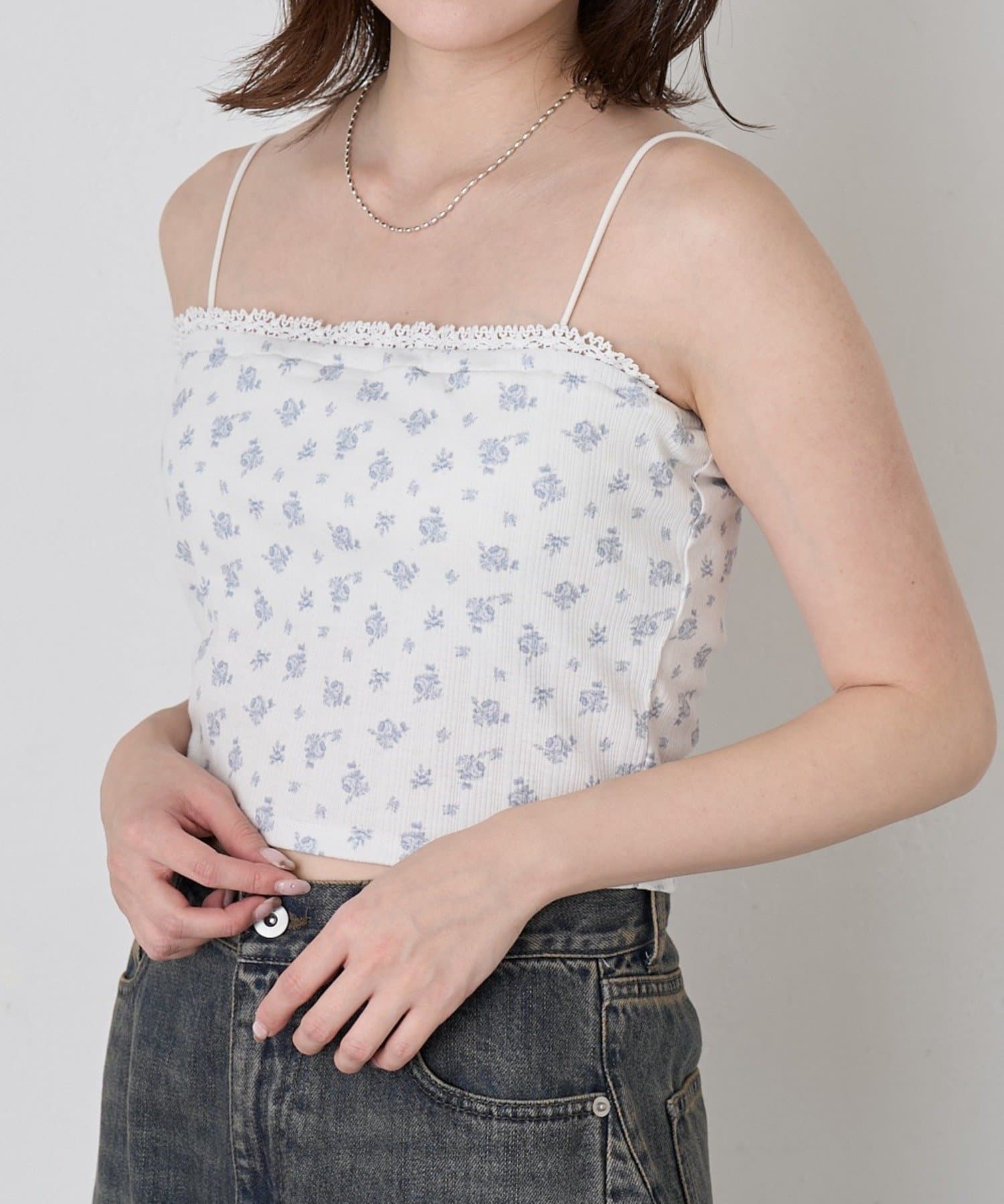 mline(エムライン) [mline]レースパッドキャミソール