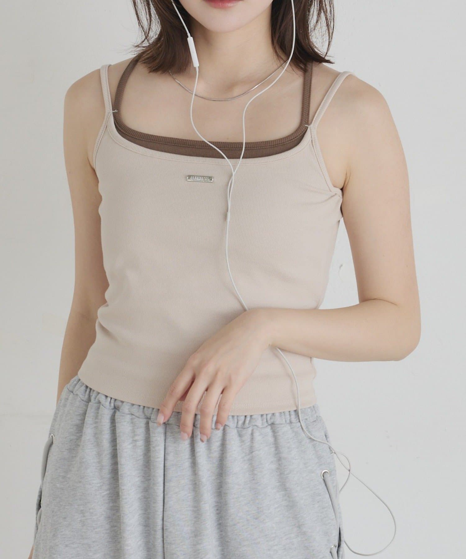 mline(エムライン) [mline]パット付き レイヤードキャミ