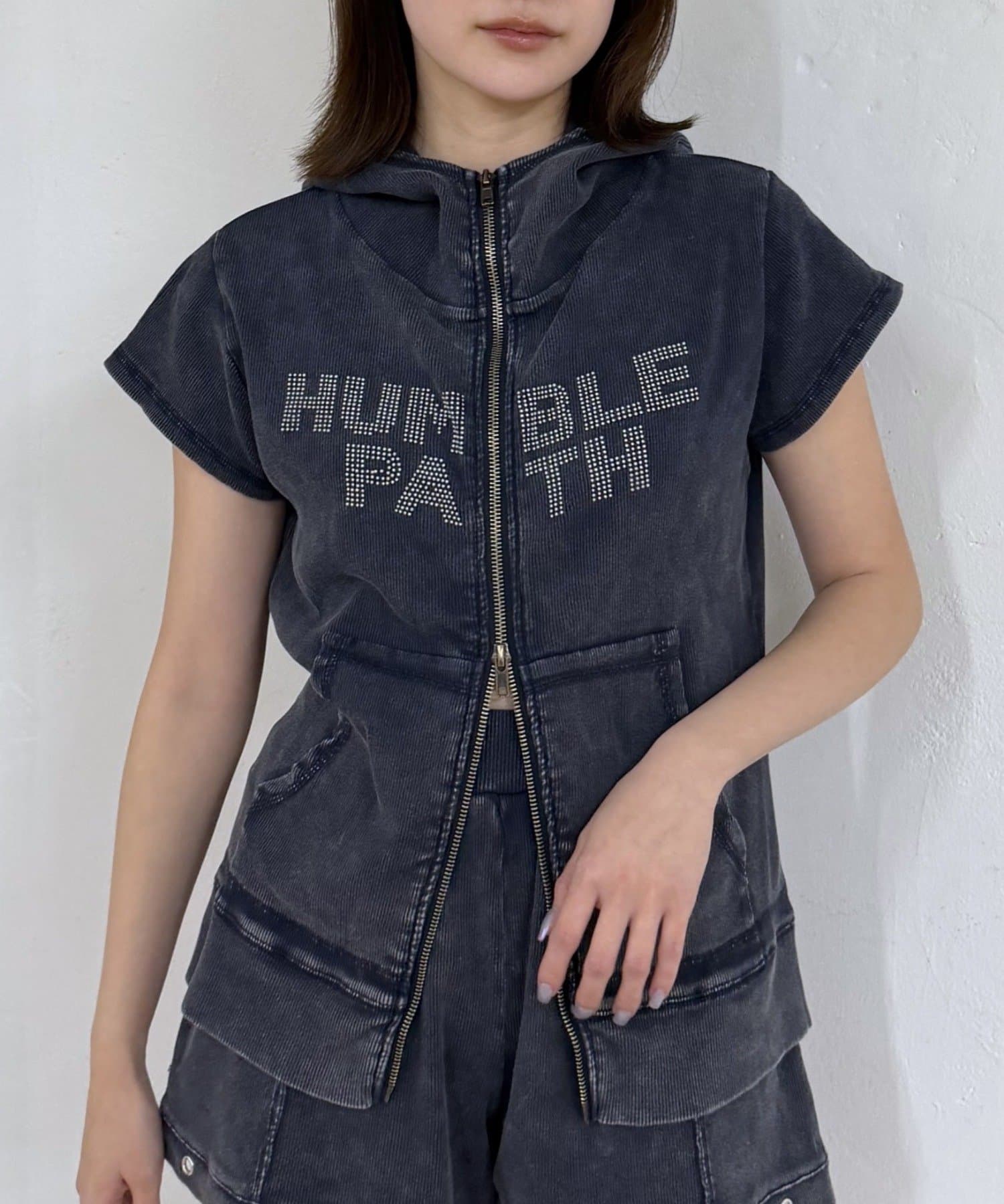 mline(エムライン) [mline]ロゴフーディー パーカー