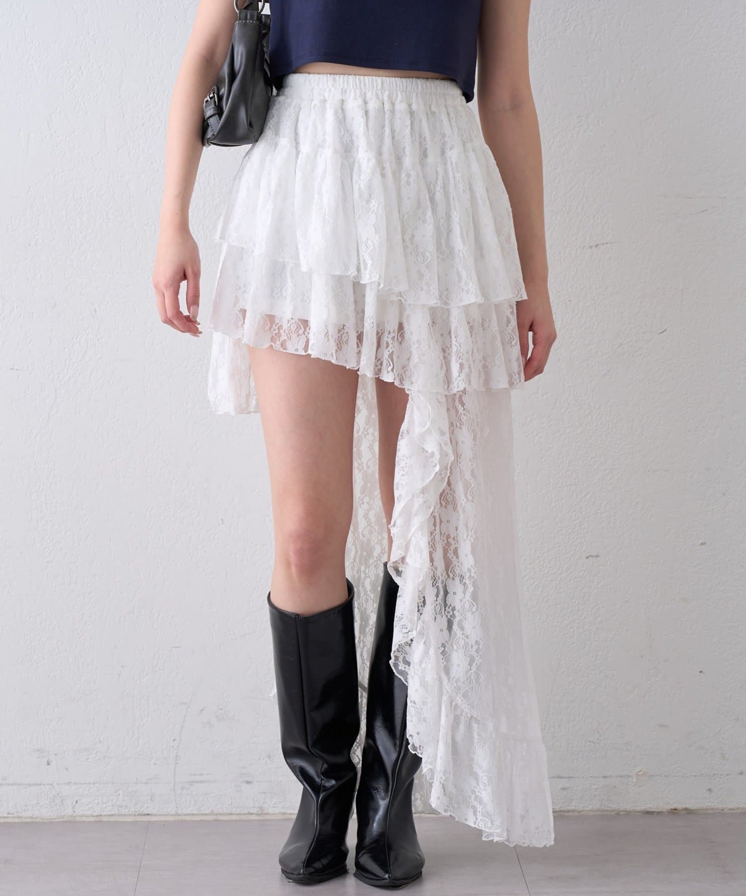 mline(エムライン) [mline]ヘムレーススカート