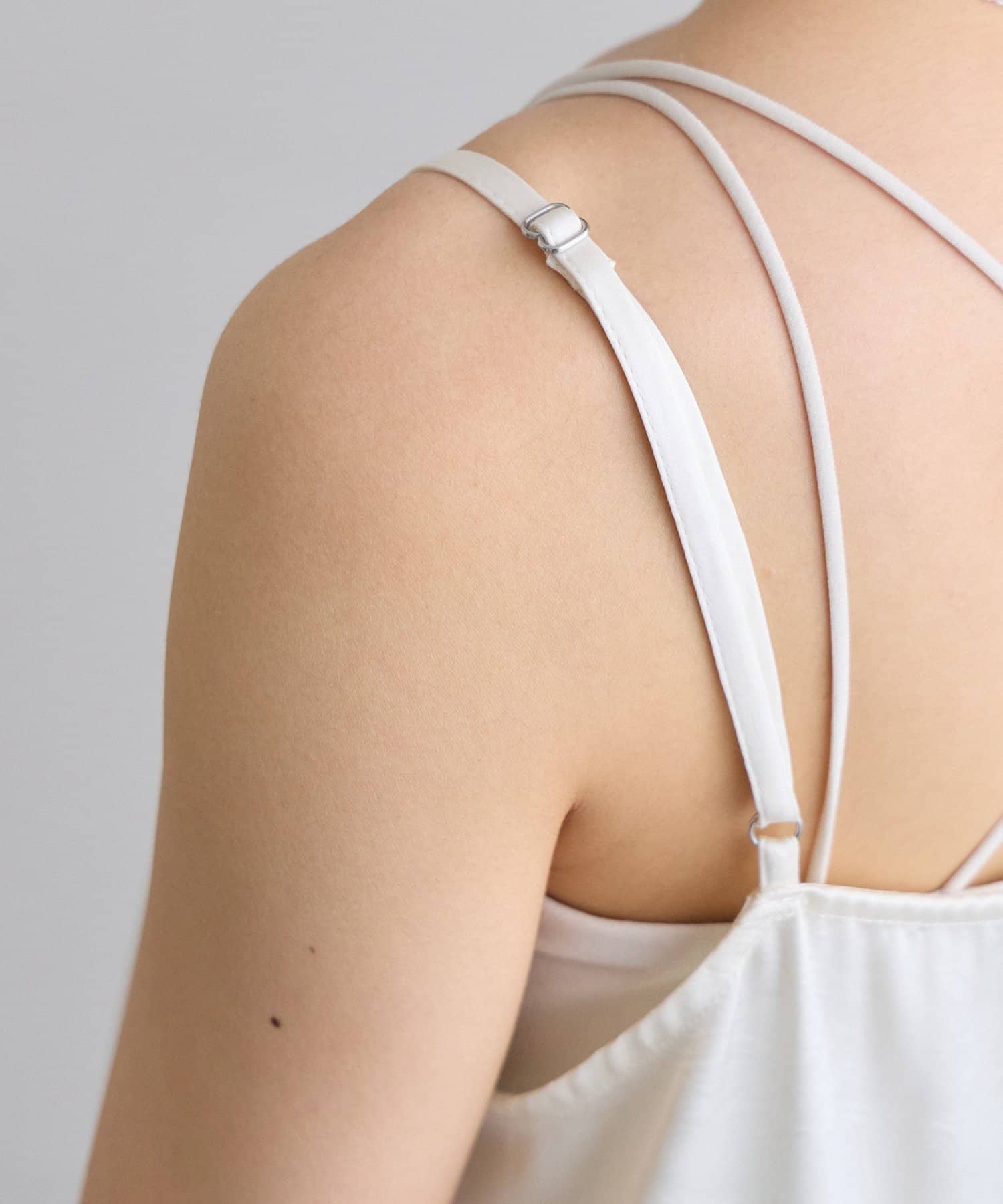 DISCOAT(ディスコート) サテンティアードキャミ