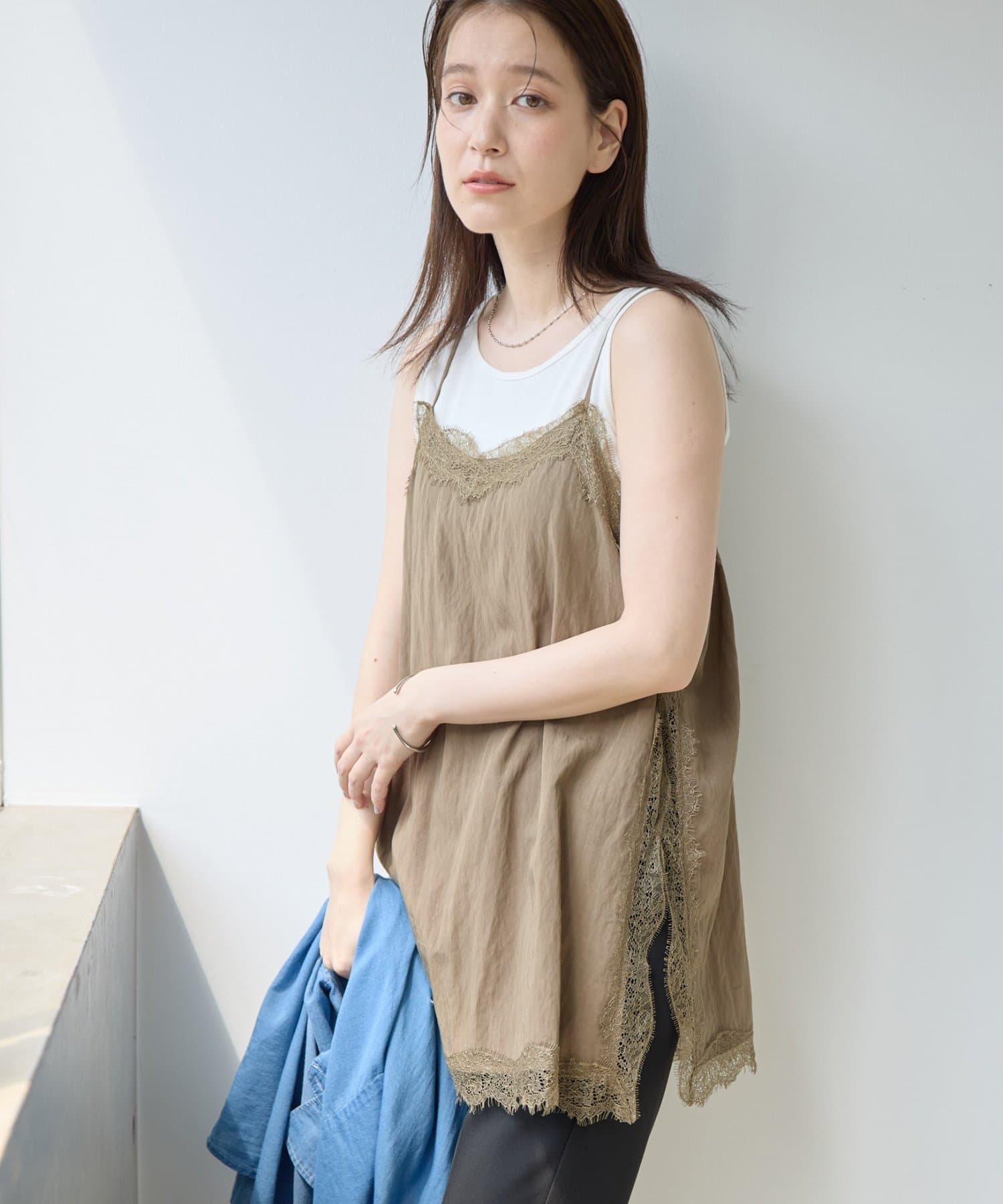 DISCOAT(ディスコート) 【Noka】サイドレースキャミチュニック