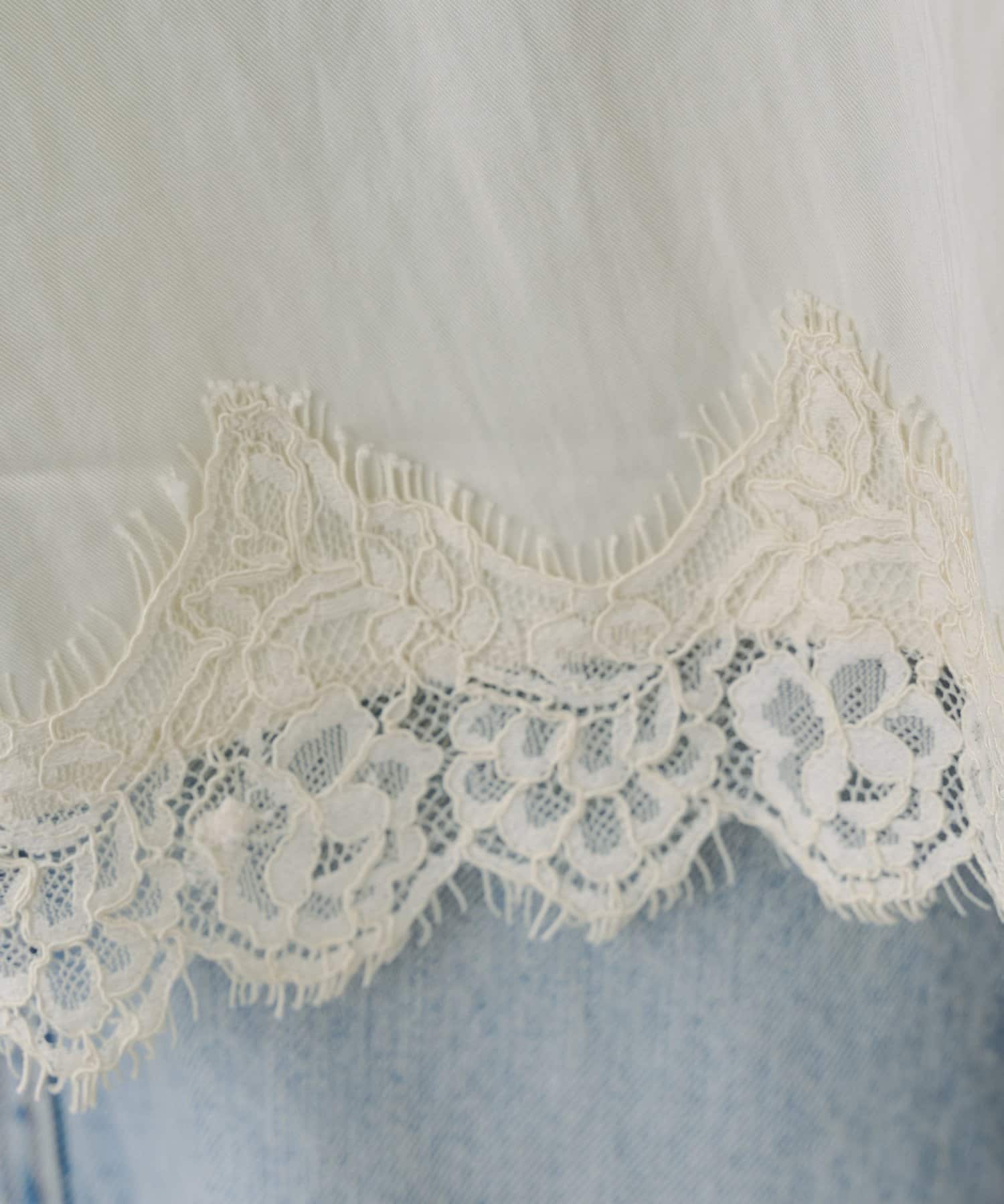 DISCOAT(ディスコート) 【Noka/大人のレイヤードアイテム】ヴィンテージレースアシメキャミチュニック