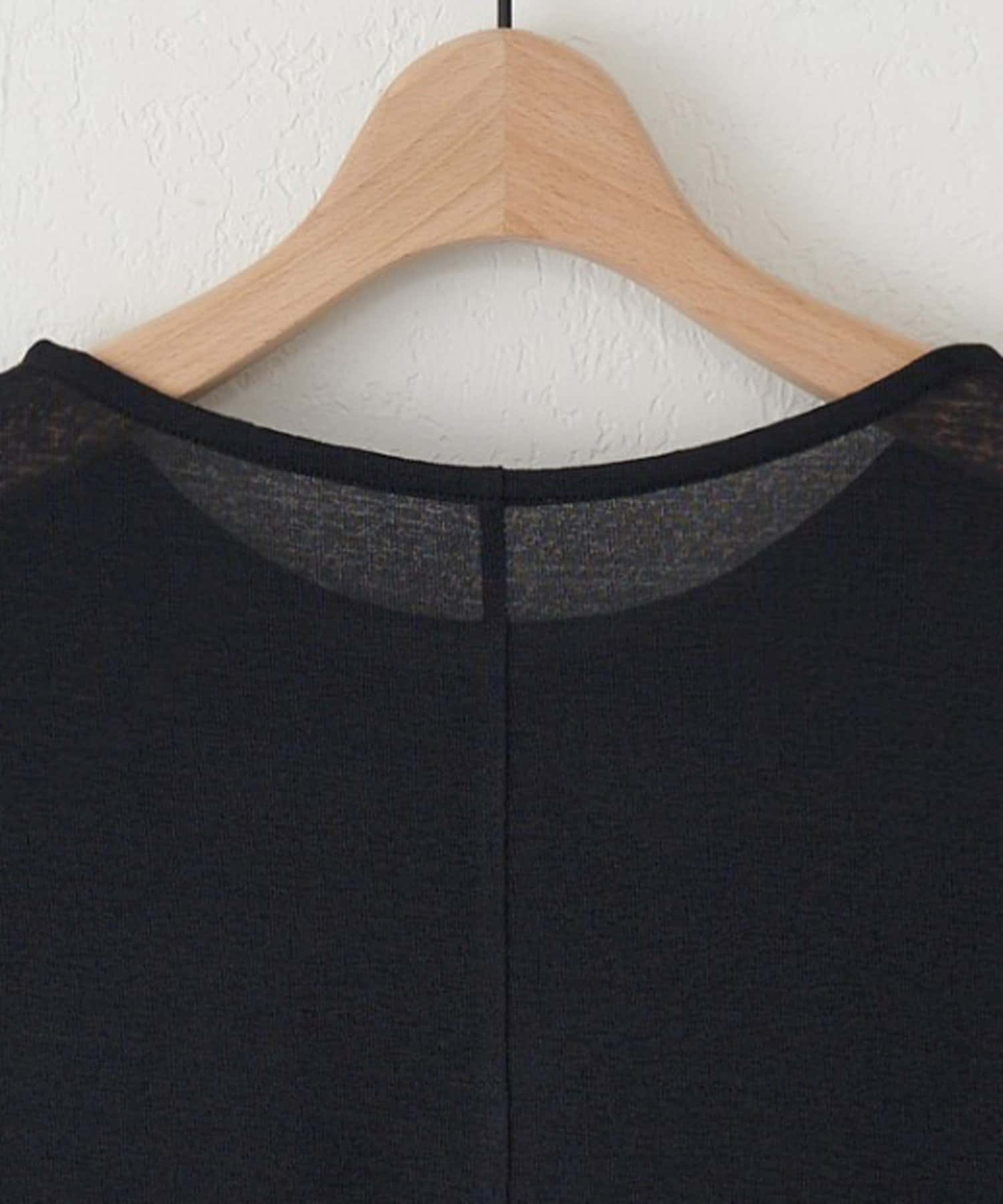 DISCOAT(ディスコート) 【WEB限定】シアー裾ラウンドプルオーバー