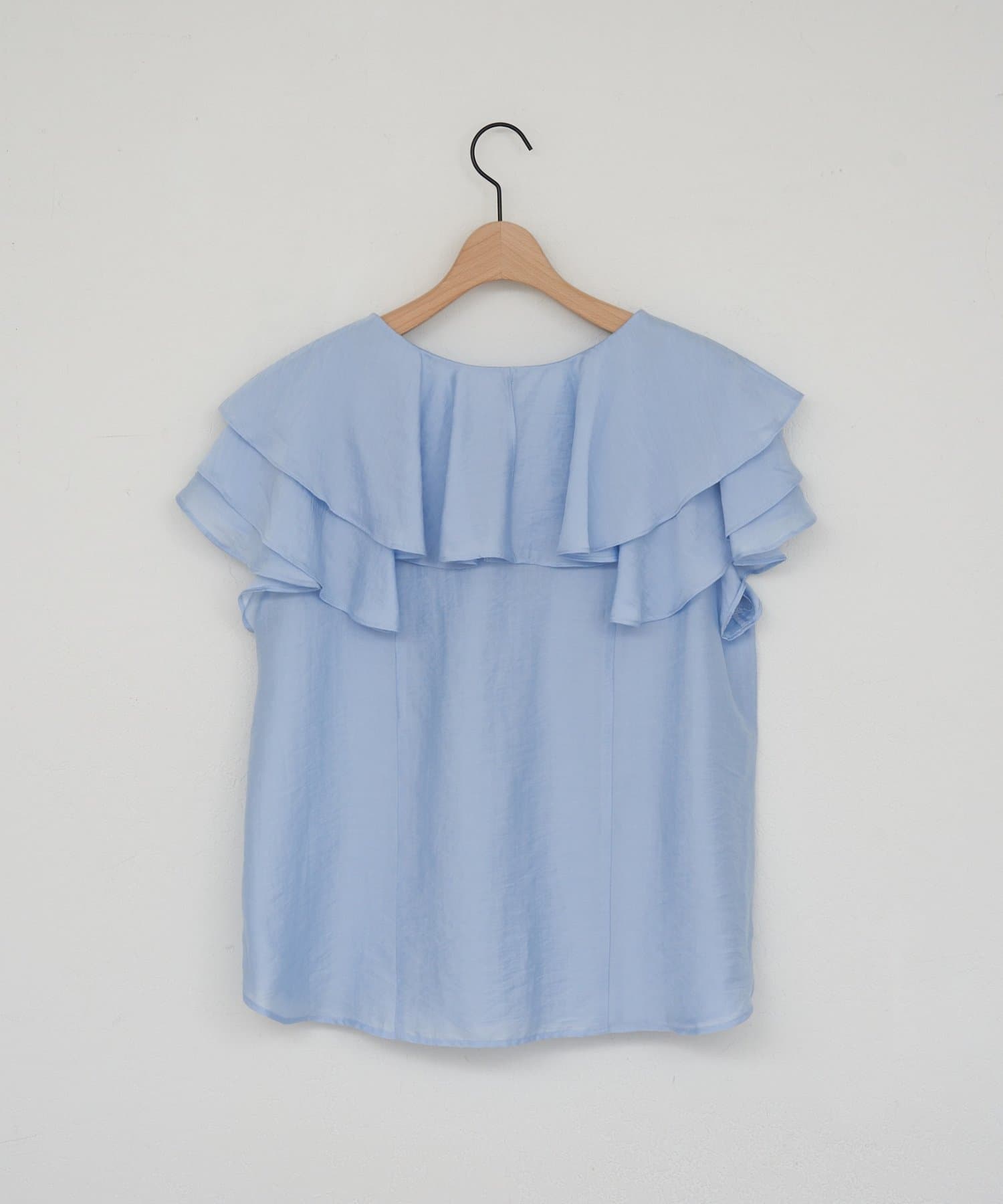 DISCOAT(ディスコート) シアーフリルノースリブラウス