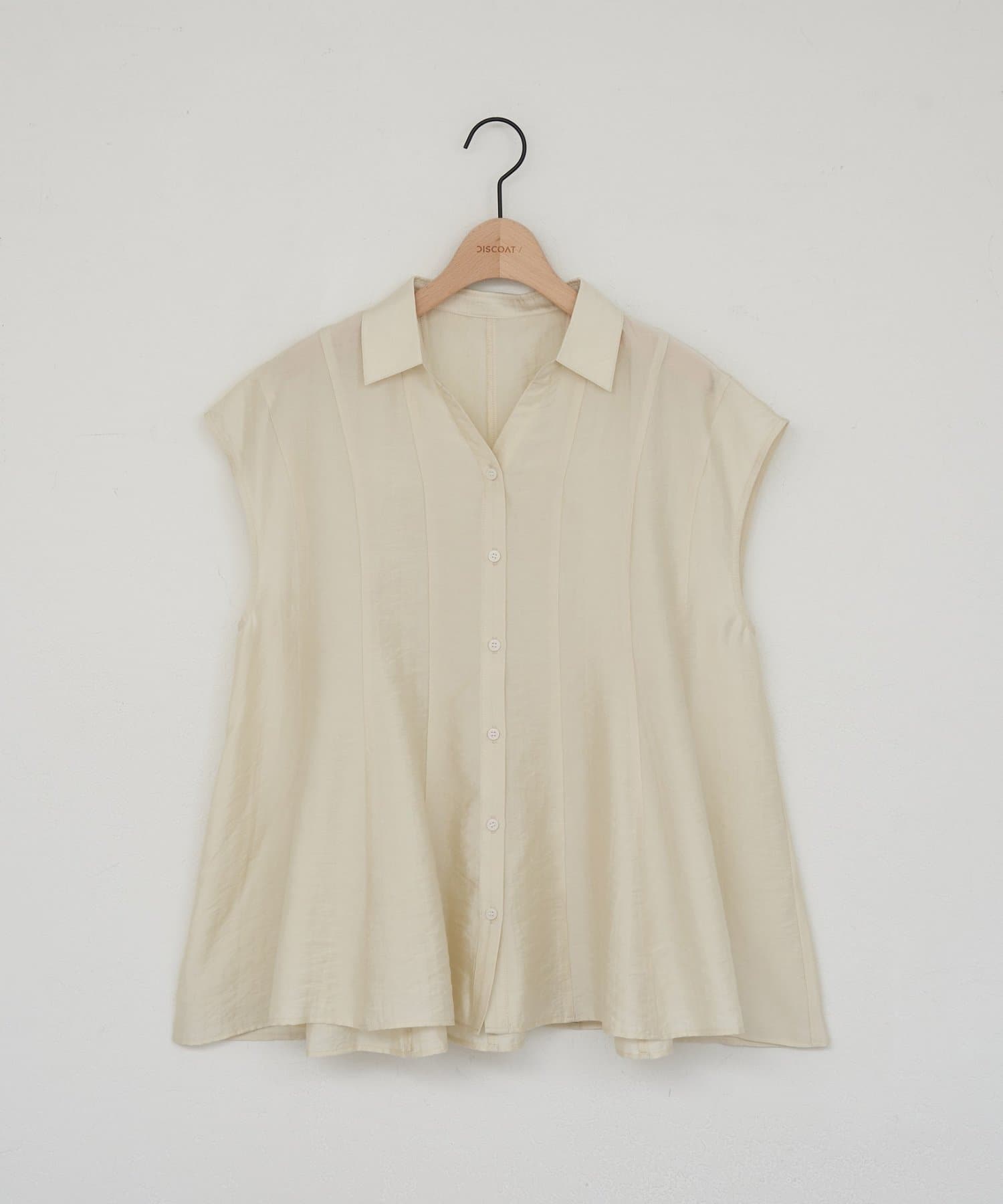 DISCOAT(ディスコート) シアーパネル切替ノースリブラウス