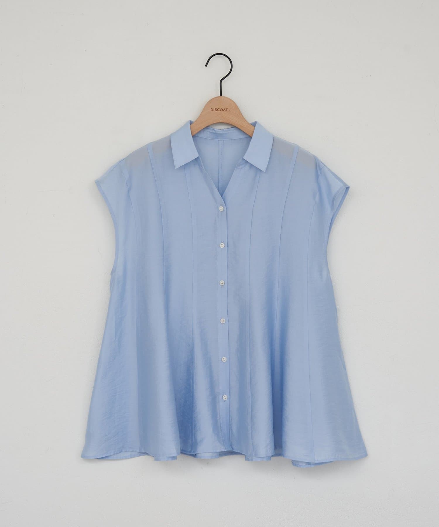 DISCOAT(ディスコート) シアーパネル切替ノースリブラウス