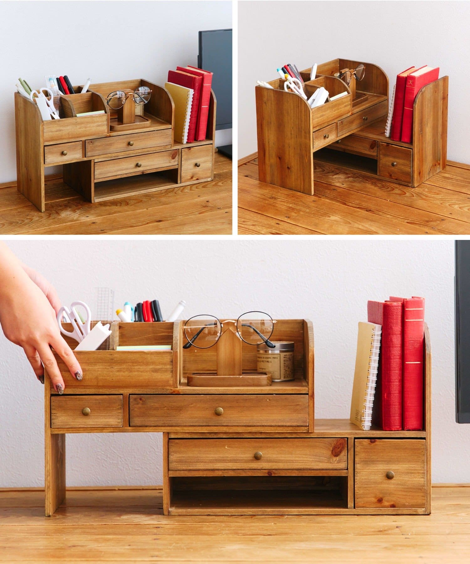 salut!(サリュ) 引き出し付伸縮ラック