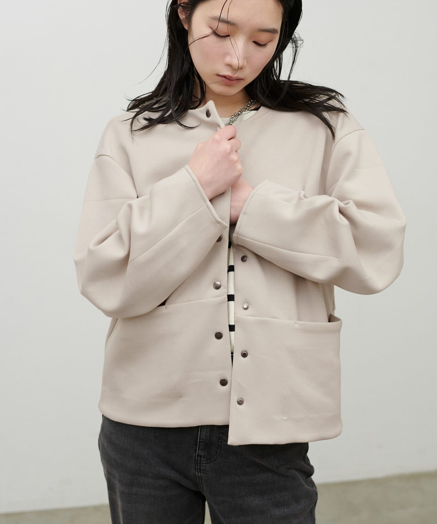 LARUTA(ラルータ) ノーカラーダンボールジャケット