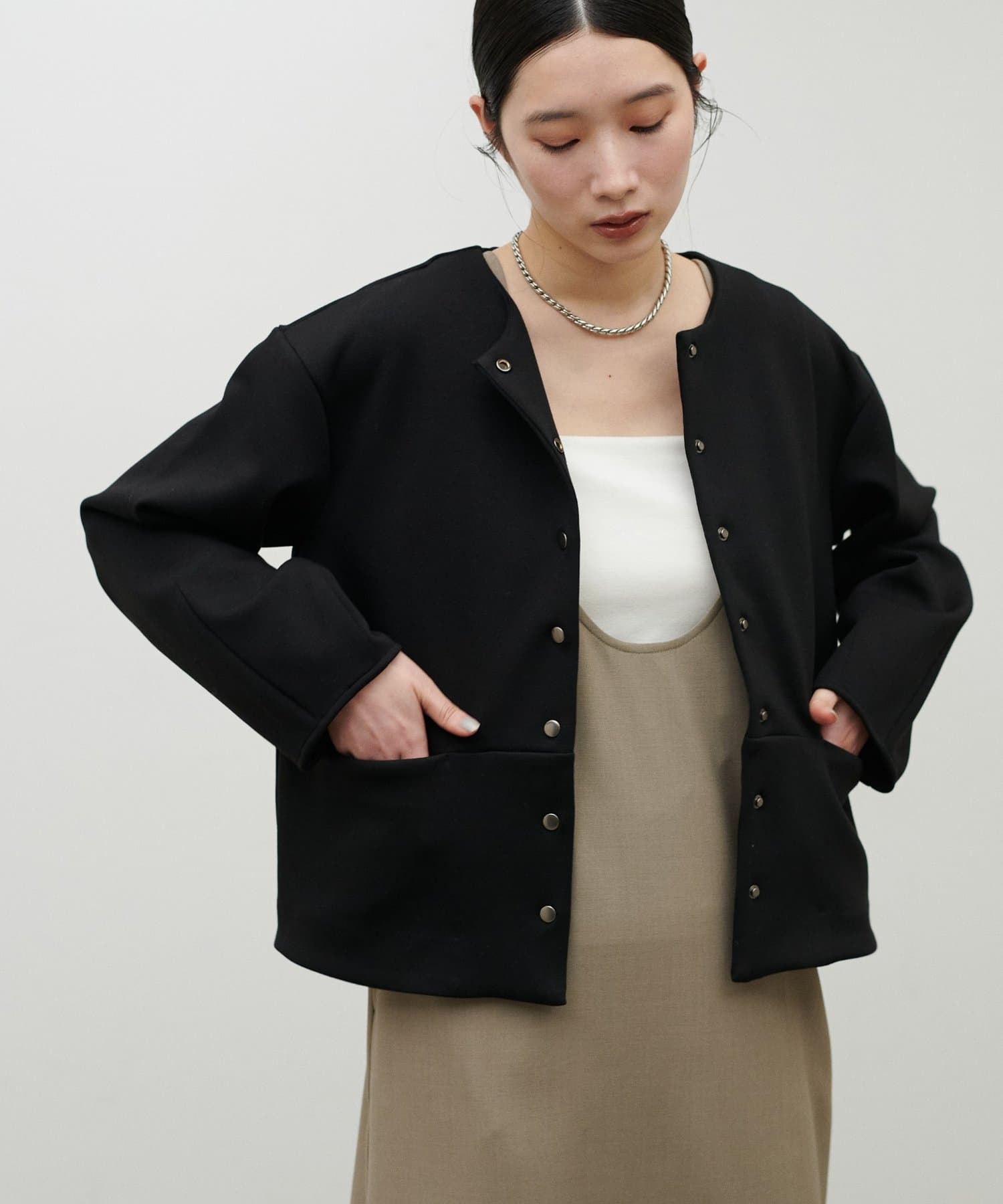 LARUTA(ラルータ) ノーカラーダンボールジャケット