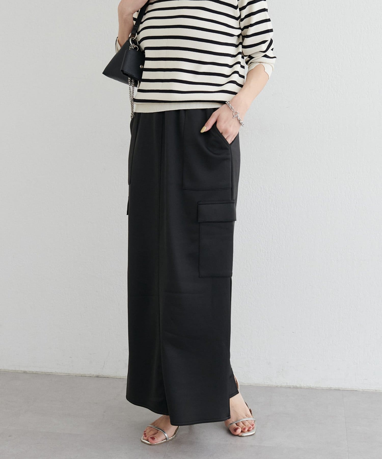 LARUTA(ラルータ) ダンボール×布帛カーゴスカート