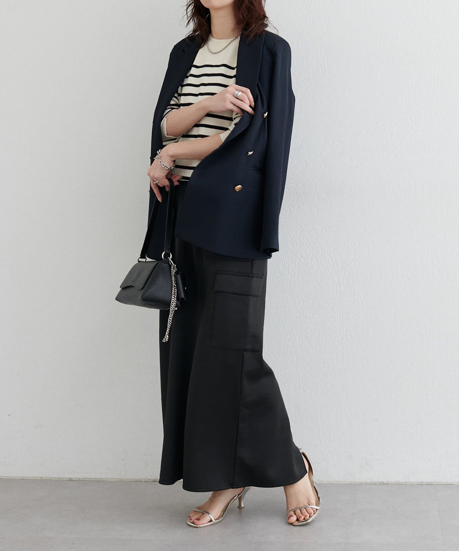 LARUTA(ラルータ) 袖口ちび釦シンプルニット