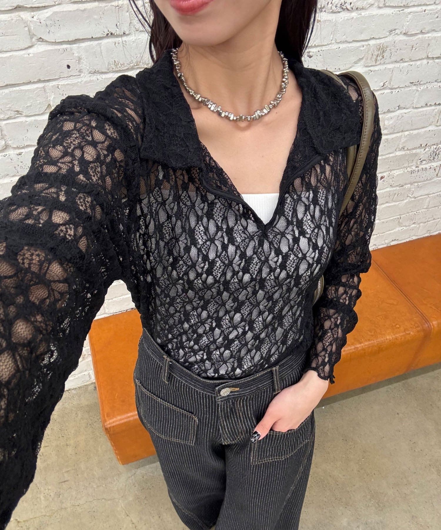 CIAOPANIC(チャオパニック) 2WAYストレッチレーストップス