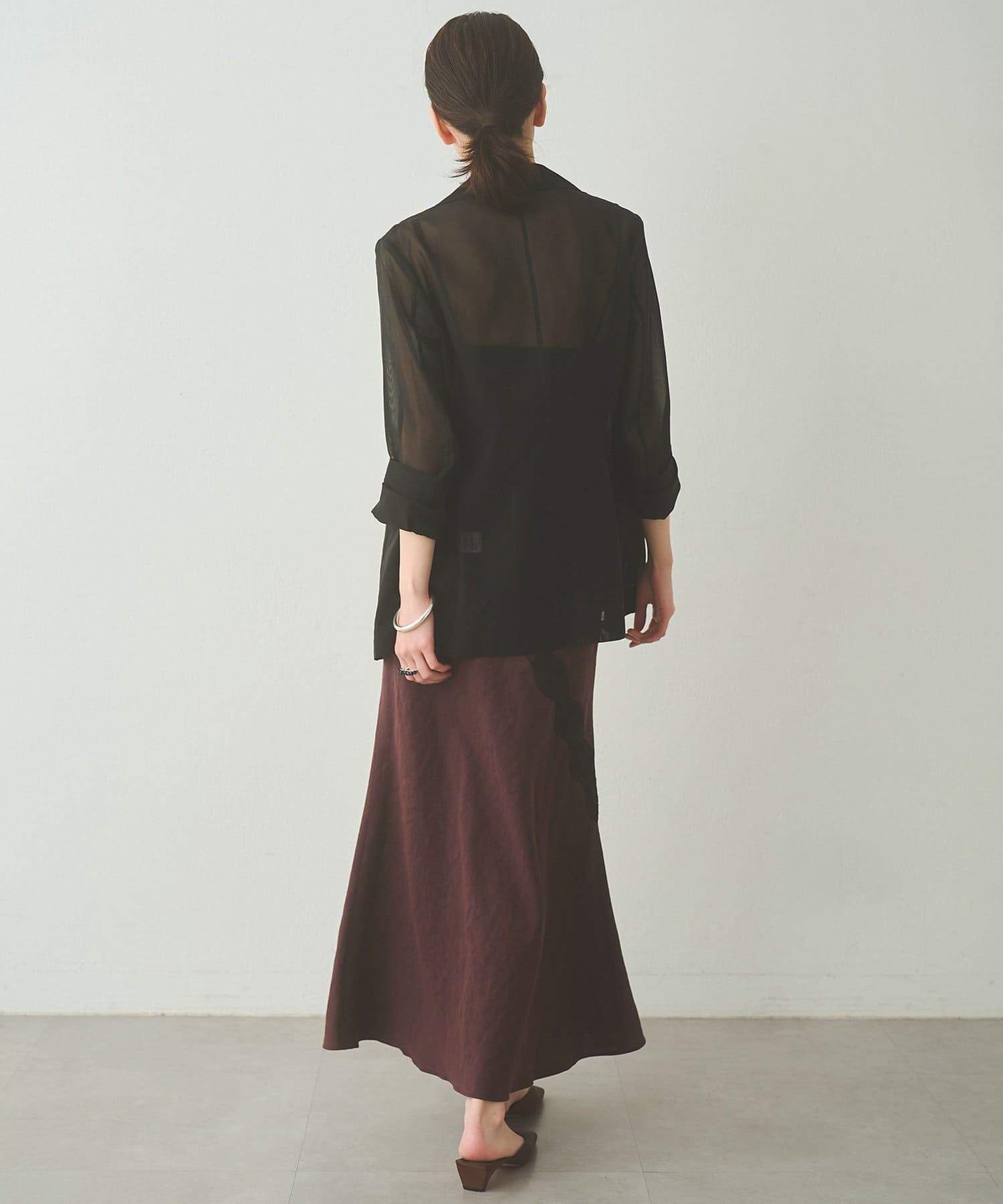 Whim Gazette(ウィム ガゼット) 【Drawing Numbers】コットンオーガンジーダブルジャケット