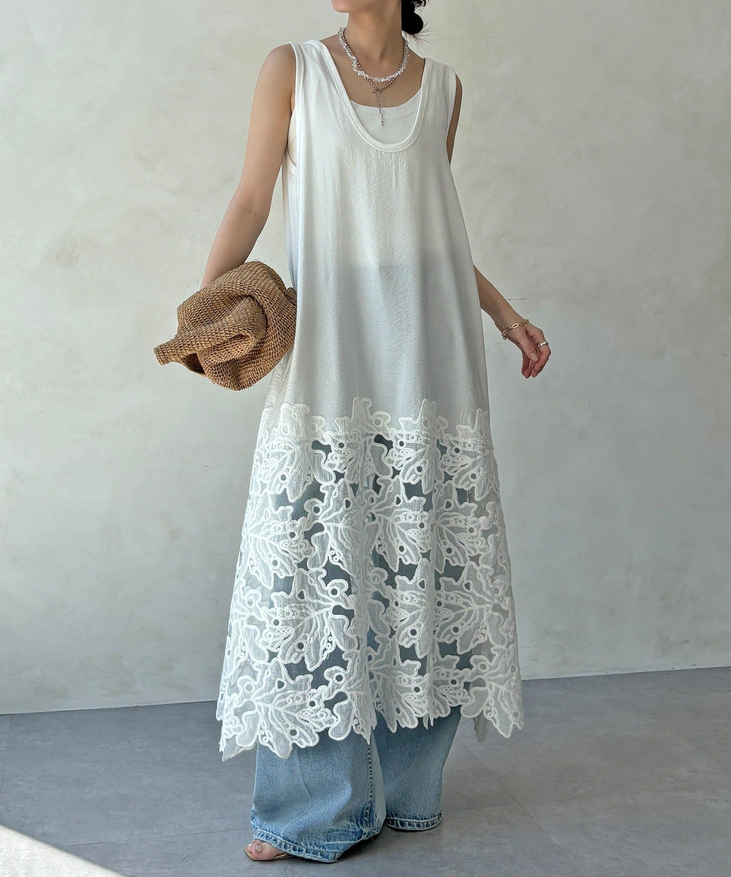 DOUDOU(ドゥドゥ) レース切替ワンピース