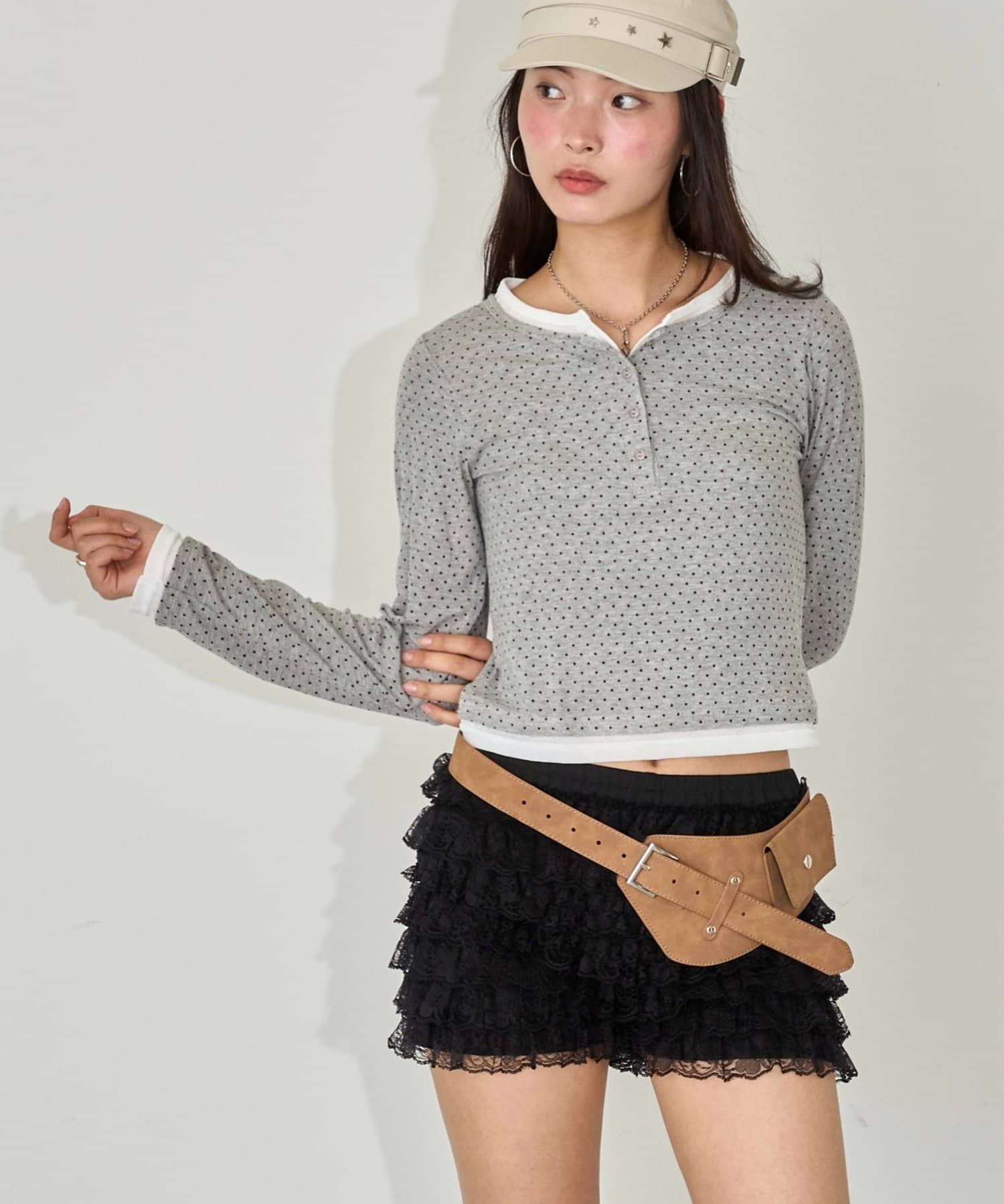 WHO’S WHO gallery(フーズフーギャラリー) ドットレイヤードヘンリートップス