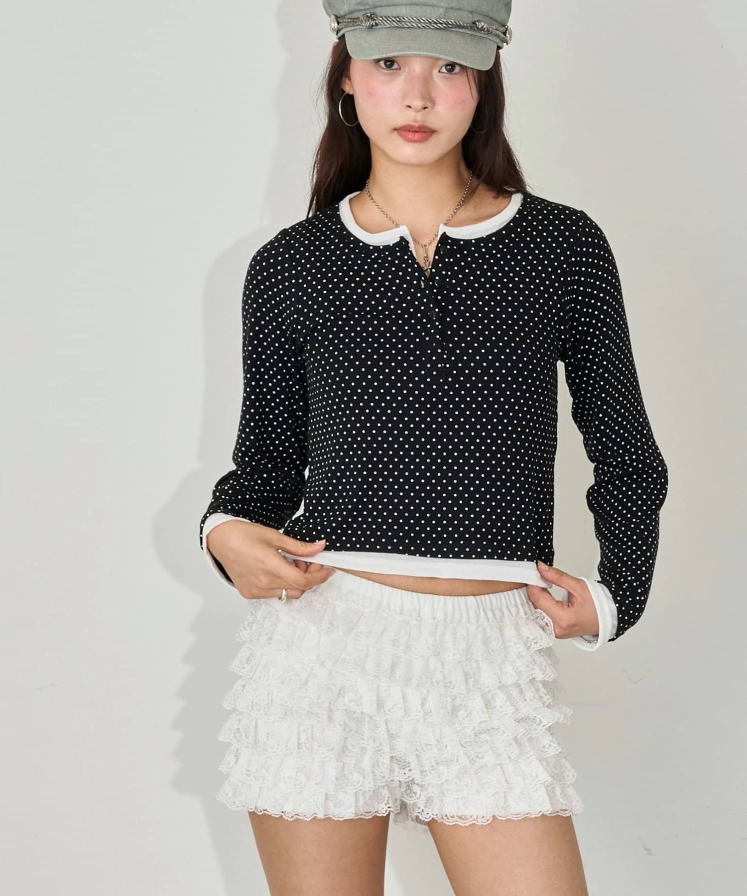 WHO’S WHO gallery(フーズフーギャラリー) ドットレイヤードヘンリートップス