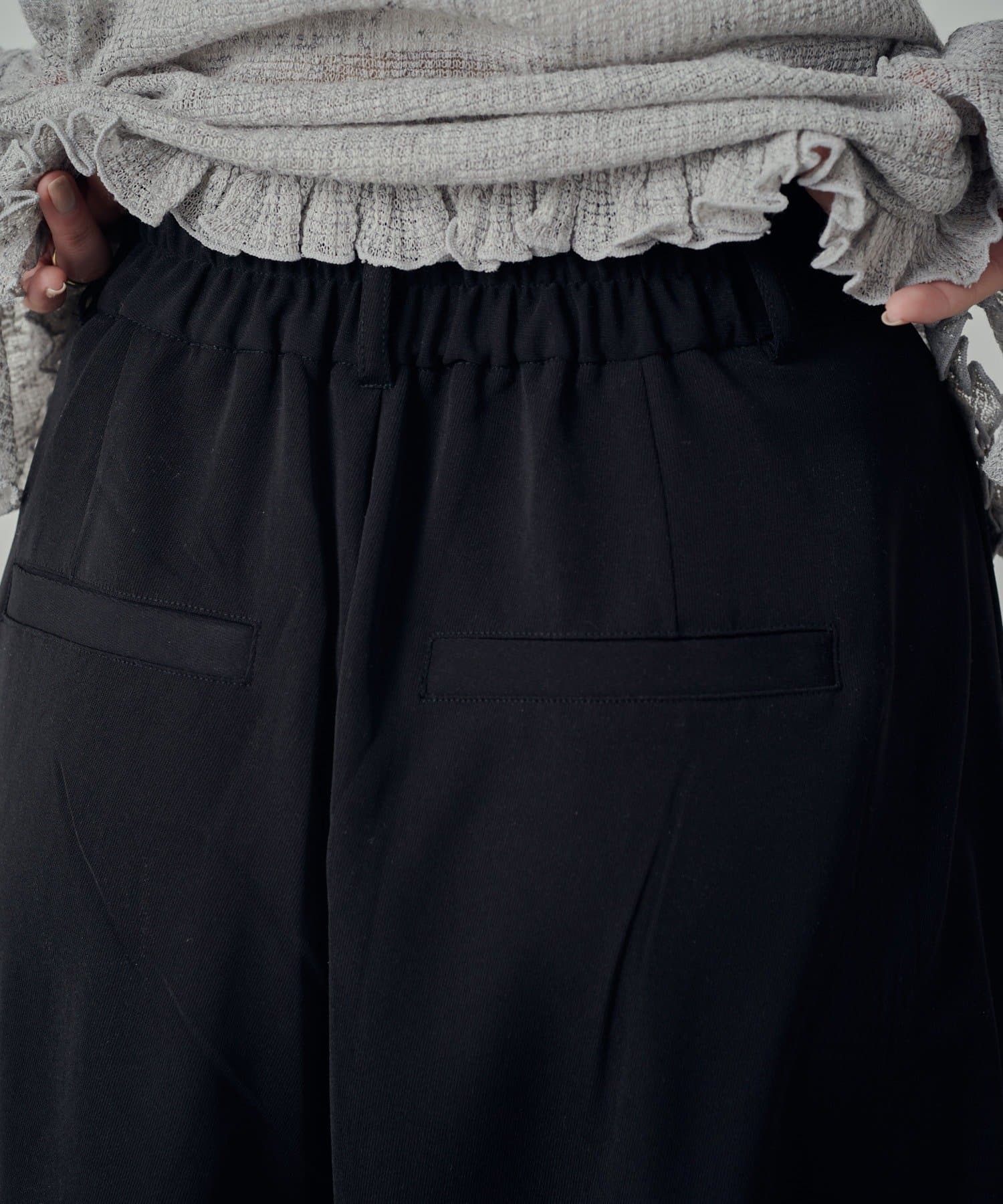 -goocy-(グーシー) エステルツイルタックワイドパンツ