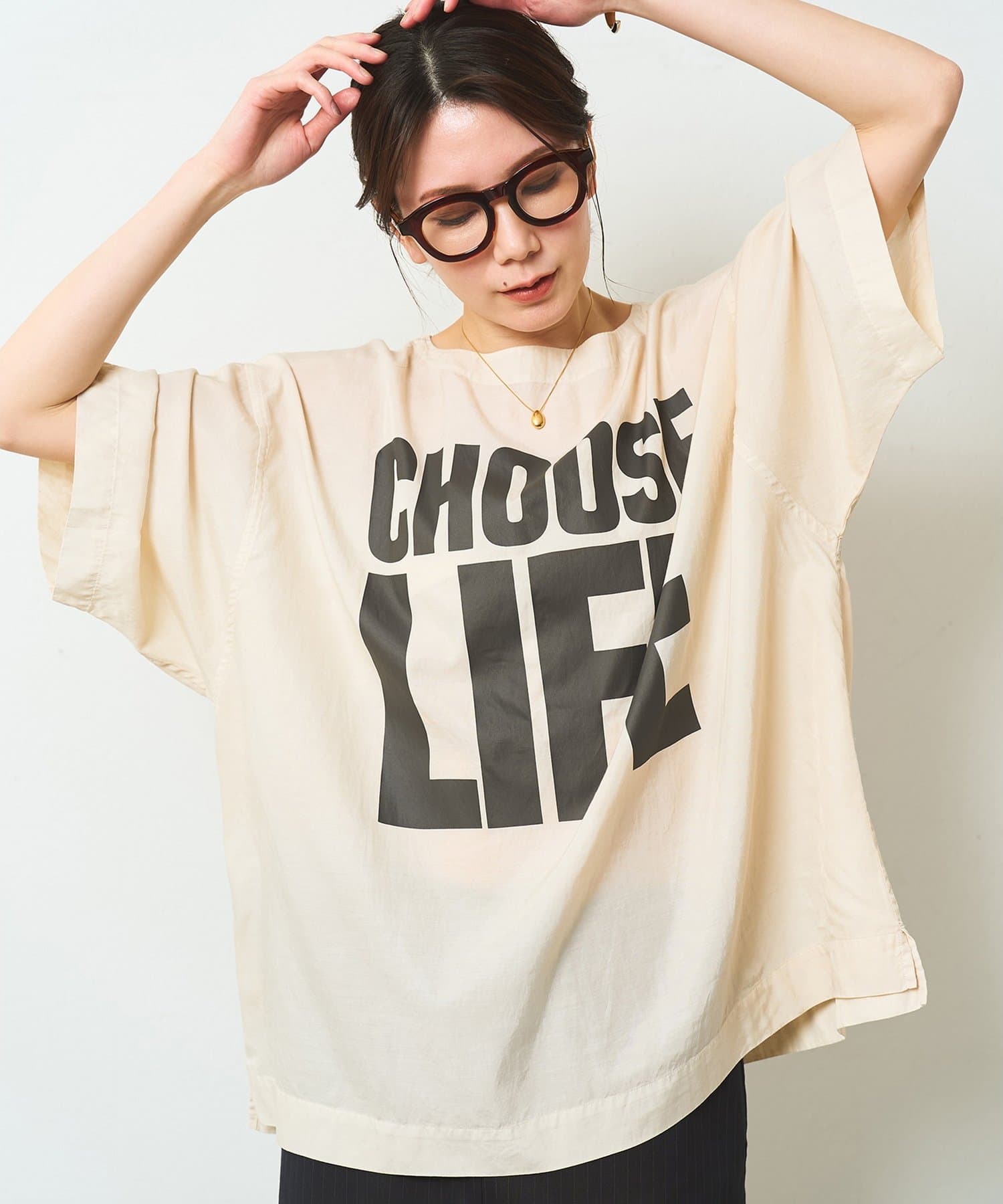 Whim Gazette(ウィム ガゼット) 【KATHARINE HAMNETT】別注Tブラウス