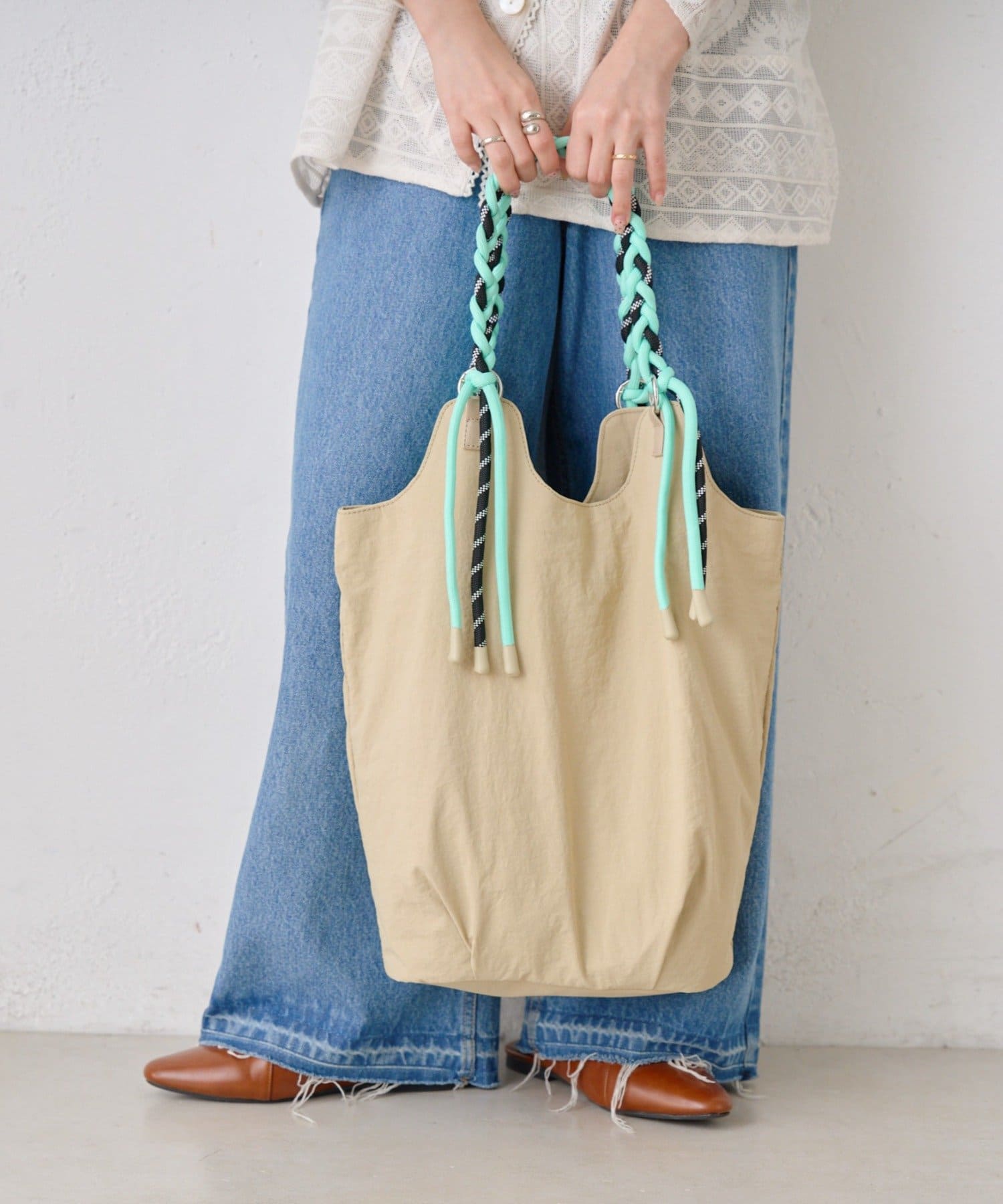 CIAOPANIC TYPY(チャオパニックティピー) :撥水ナイロンロープハンドルトートBAG