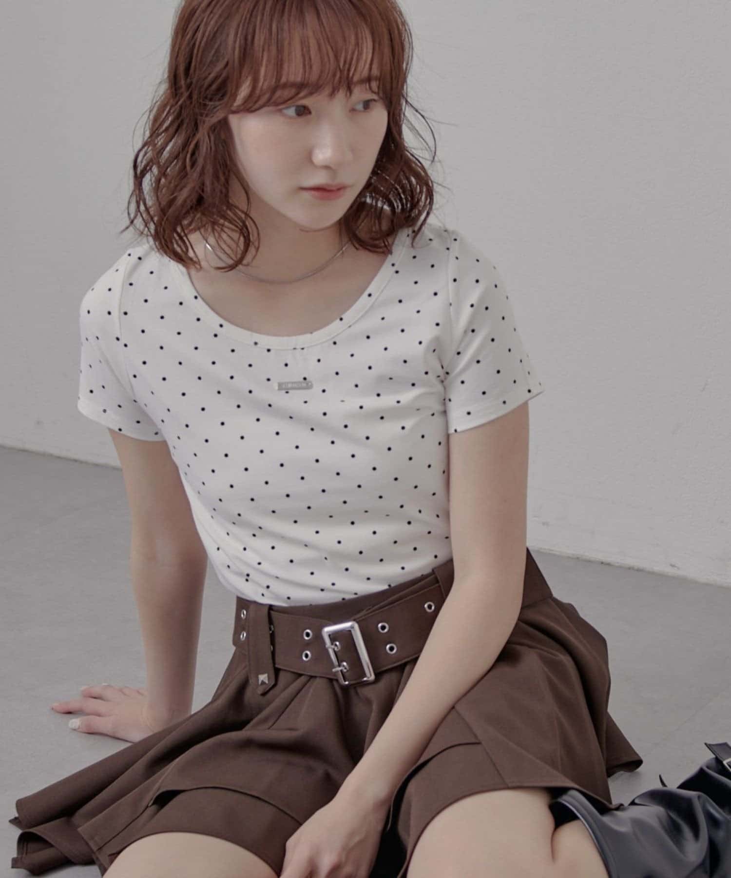 mline(エムライン) [mline]プレートラウンド半袖Ｔ