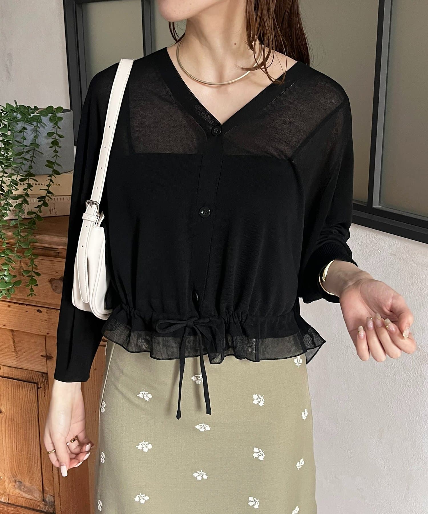 Thevon.(ゼヴォン) シアードロストVネックニットカーディガン