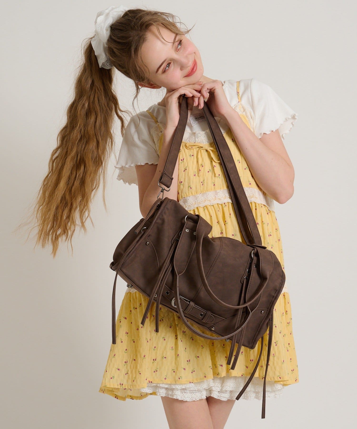 w closet(ダブルクローゼット) 【AMIKO's select】【3色展開/大容量】2wayボストンバッグ