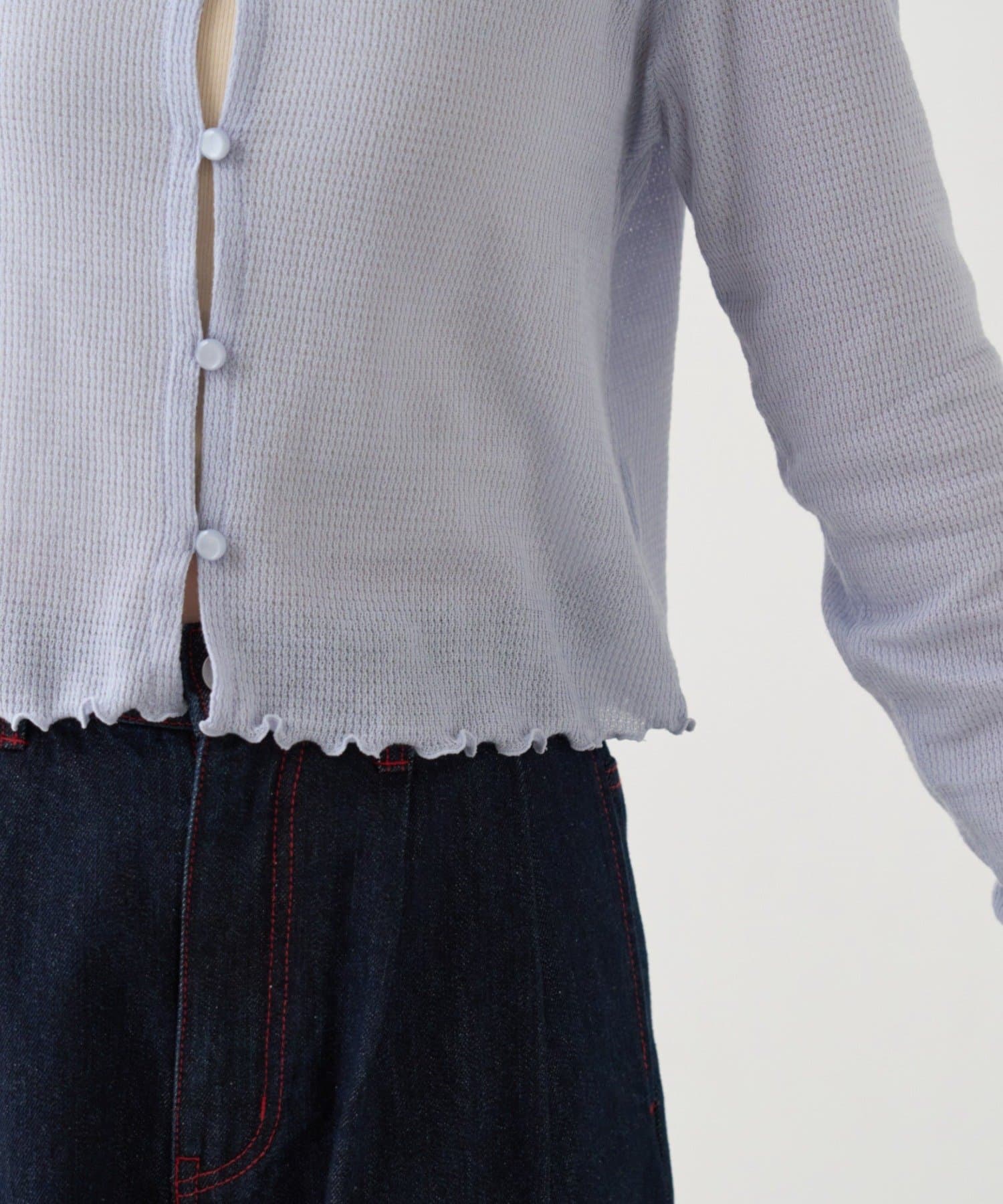 Kastane(カスタネ) 【4色展開】B ワッフルコンパクトカーディガン