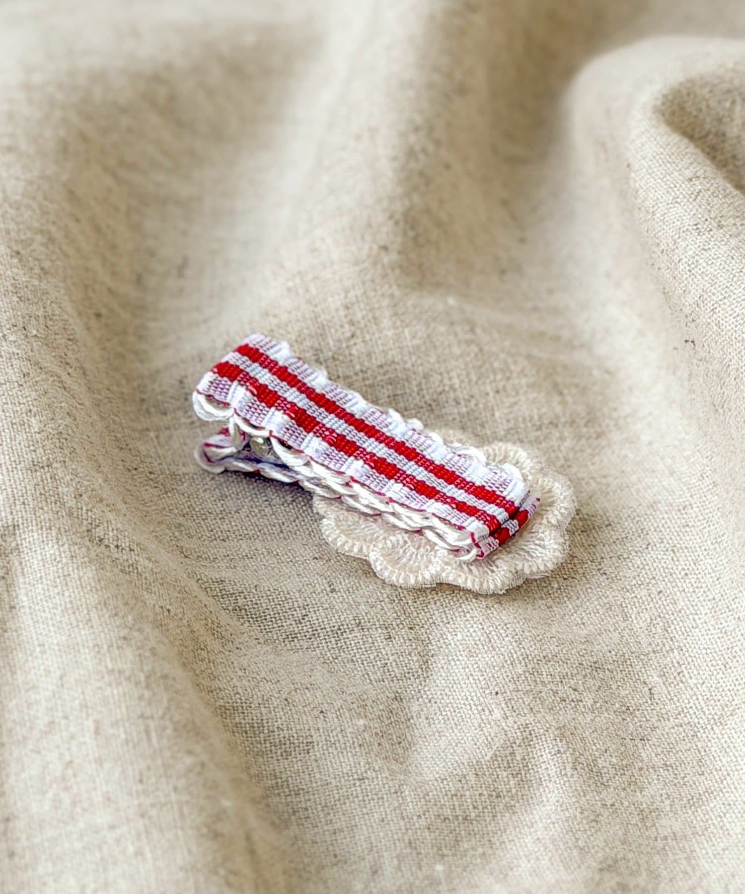 3COINS(スリーコインズ) ギンガムチェックミニクリップ2個セット／KIDS