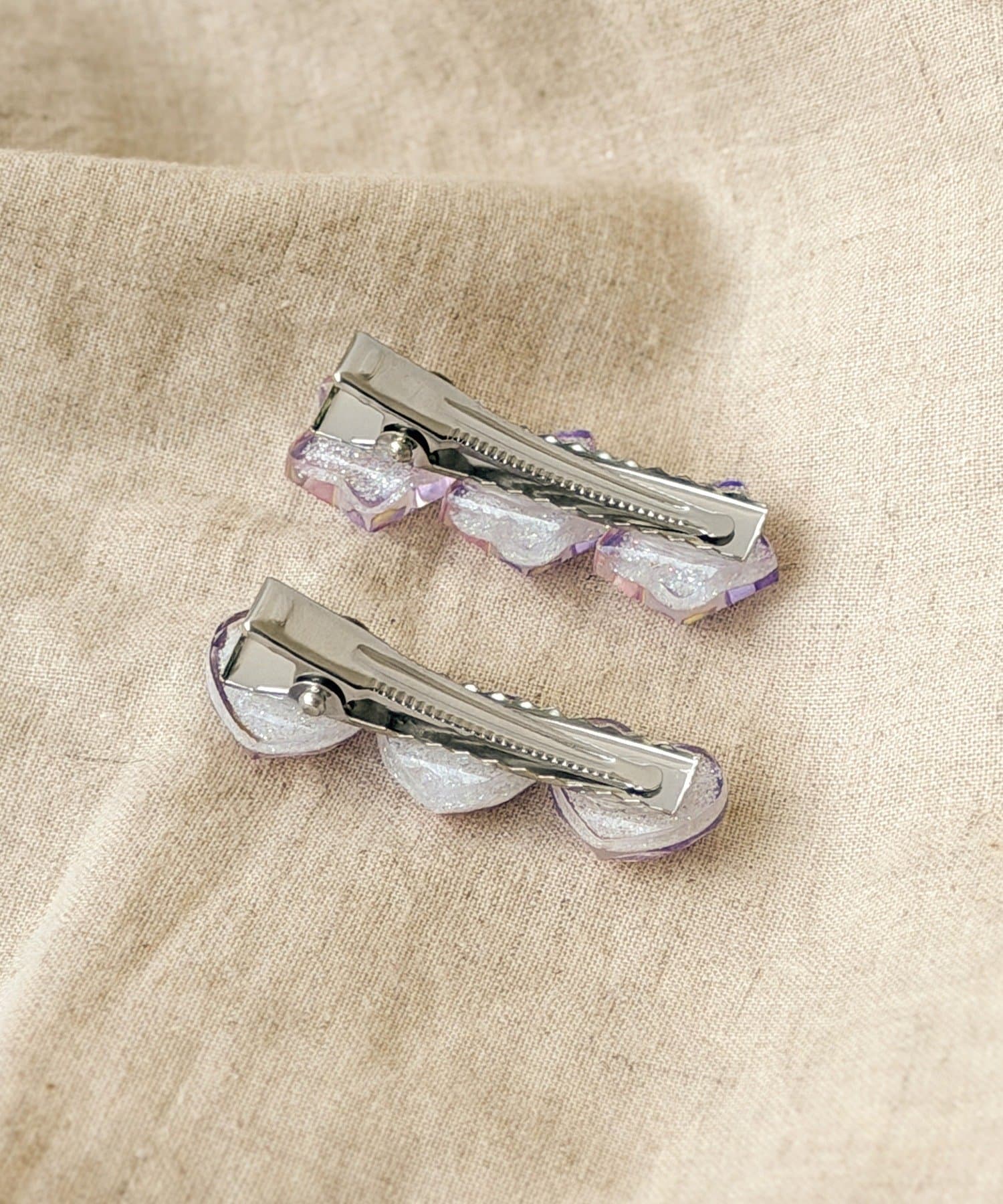 3COINS(スリーコインズ) ラメスターハートクリップ2個セット／KIDS