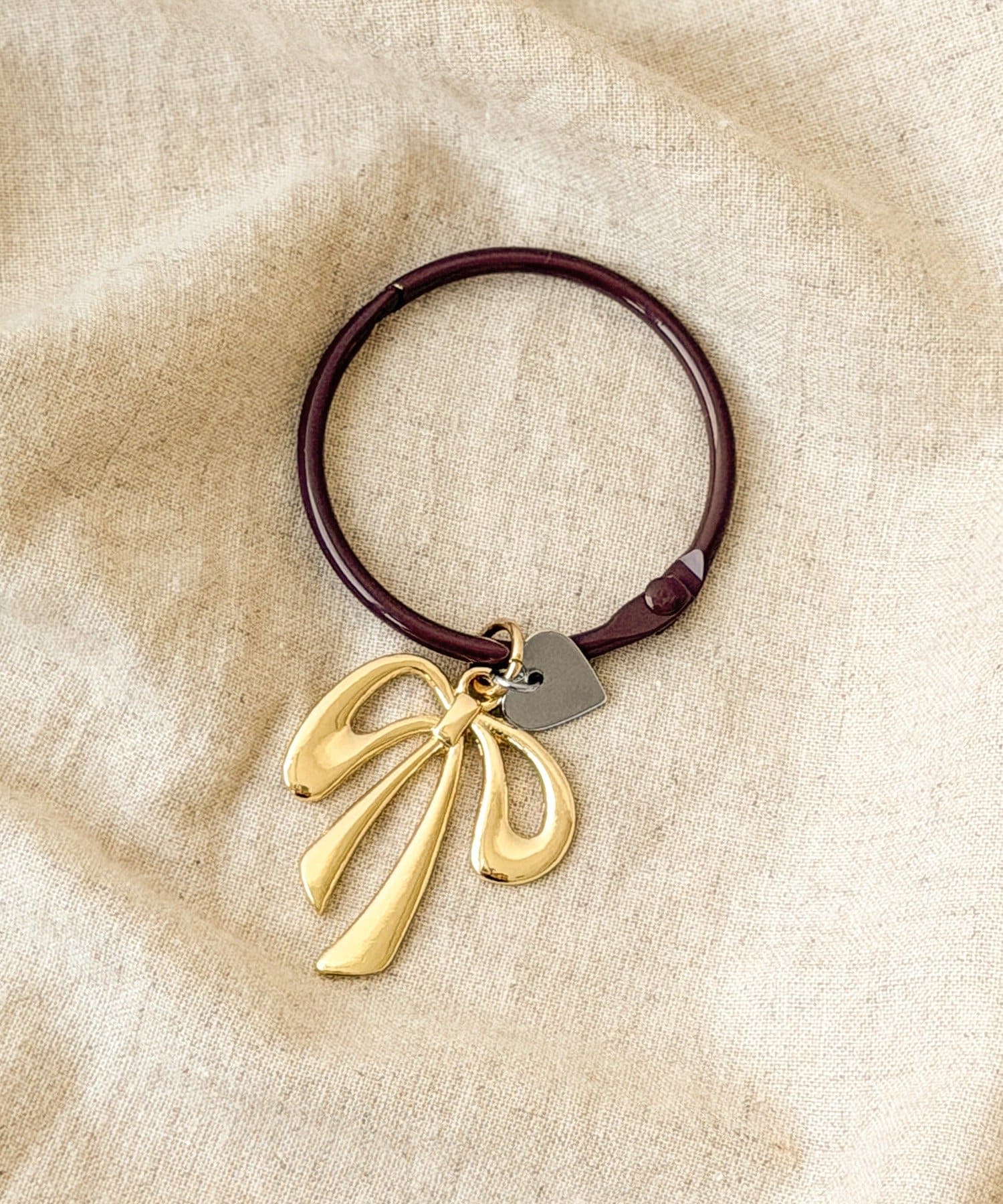 3COINS(スリーコインズ) リングカラビナリボンチャーム