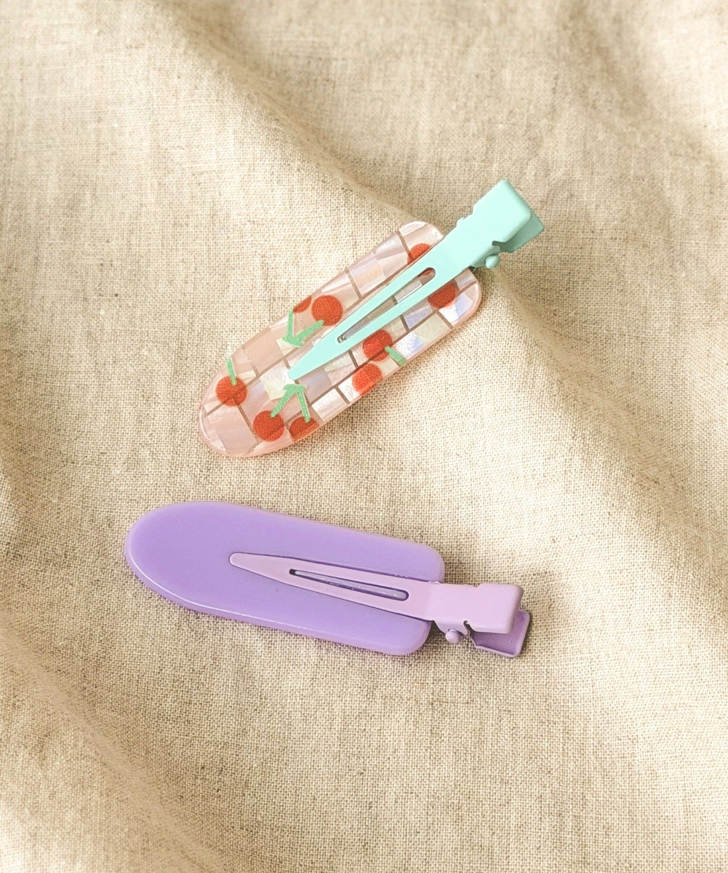 3COINS(スリーコインズ) プリント前髪クリップ2個セット／KIDS