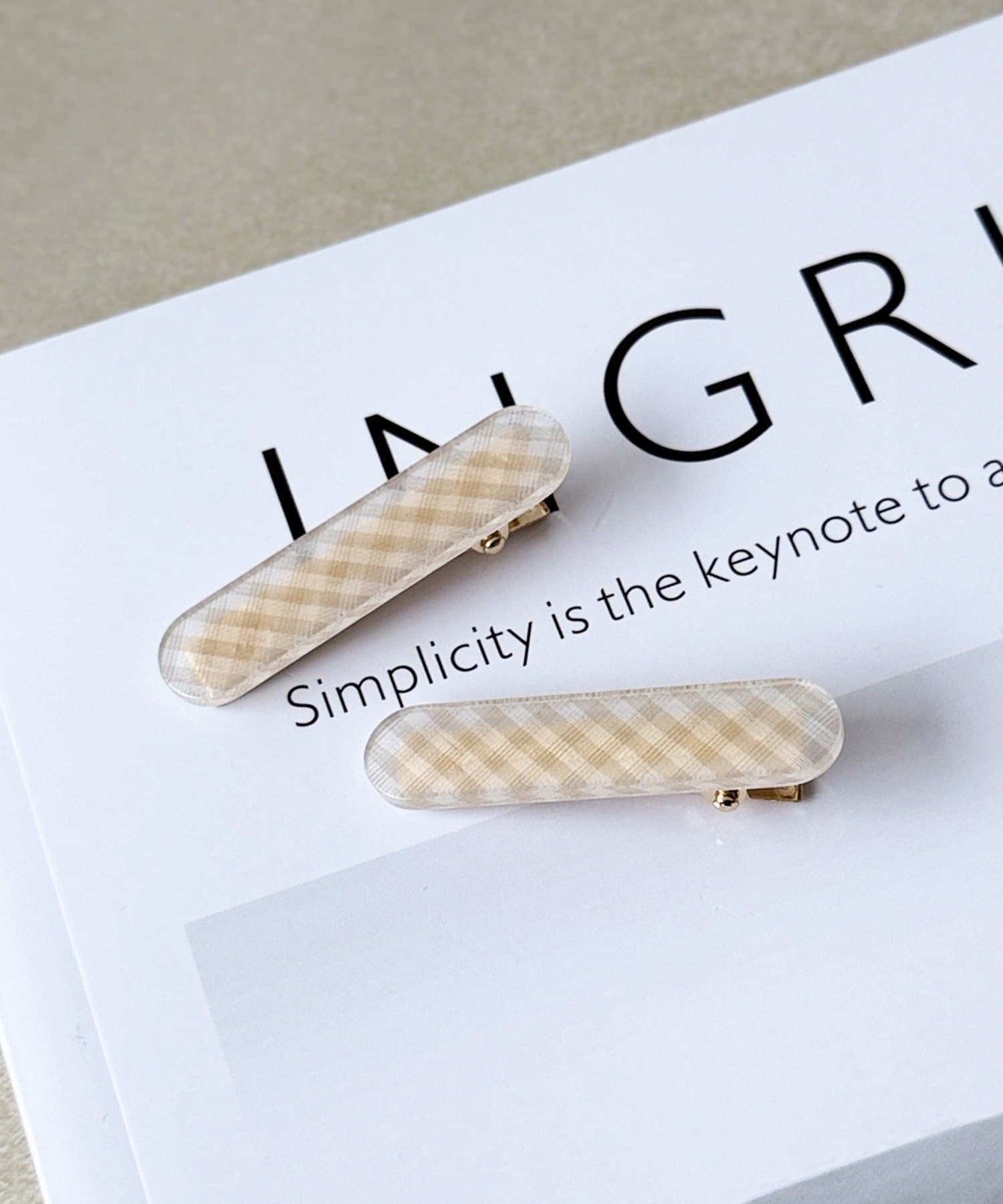 3COINS(スリーコインズ) チェッククリップ2個セット