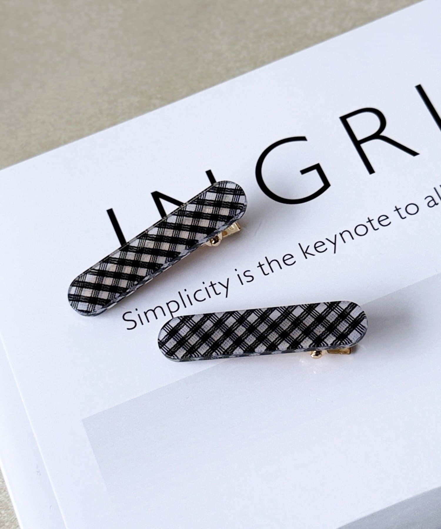 3COINS(スリーコインズ) チェッククリップ2個セット