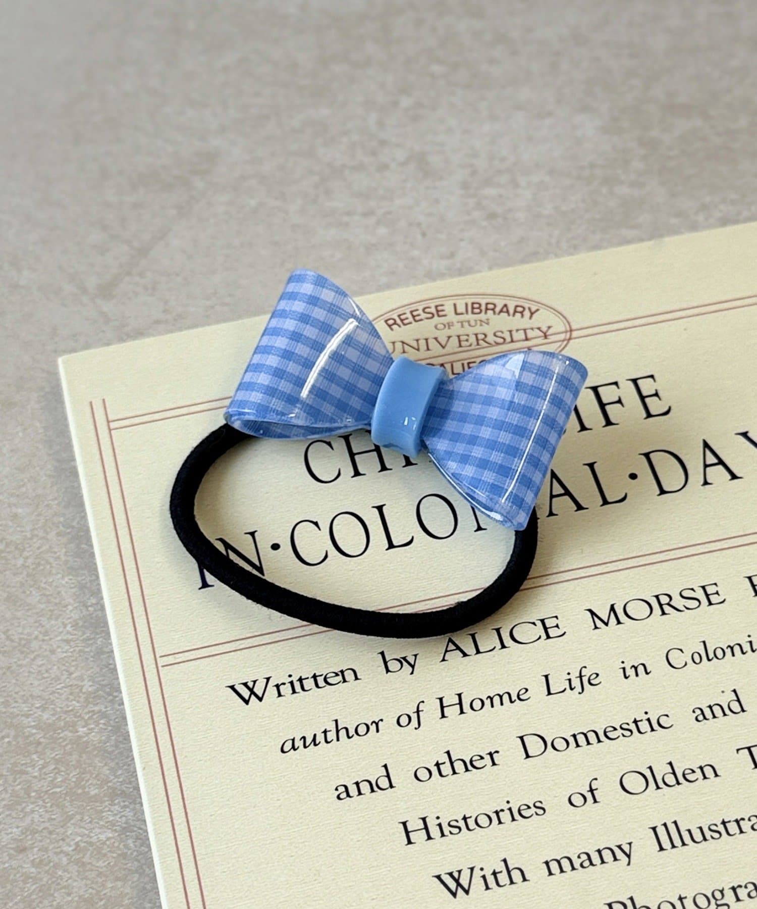 3COINS(スリーコインズ) ギンガムチェックポニー