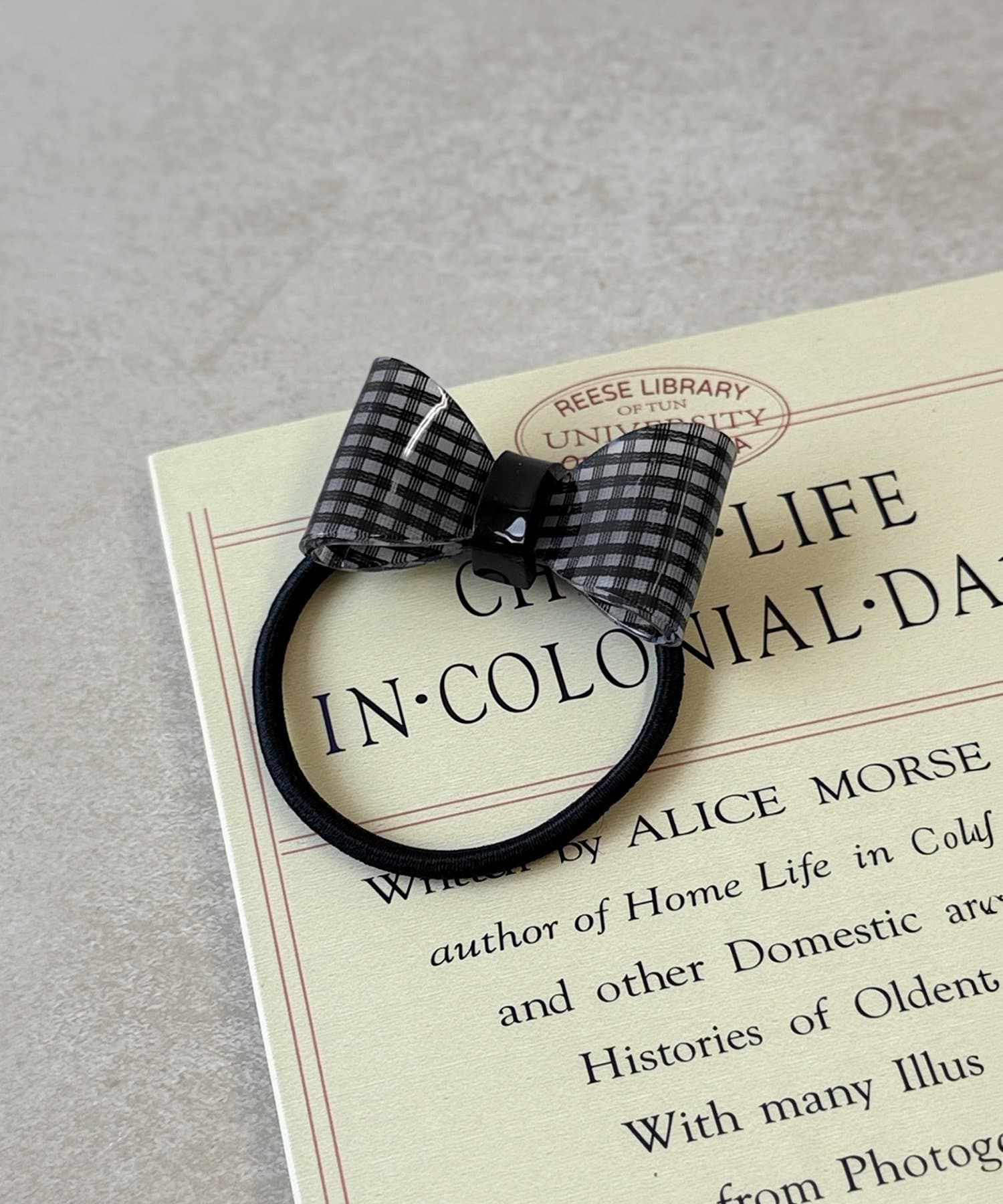 3COINS(スリーコインズ) ギンガムチェックポニー