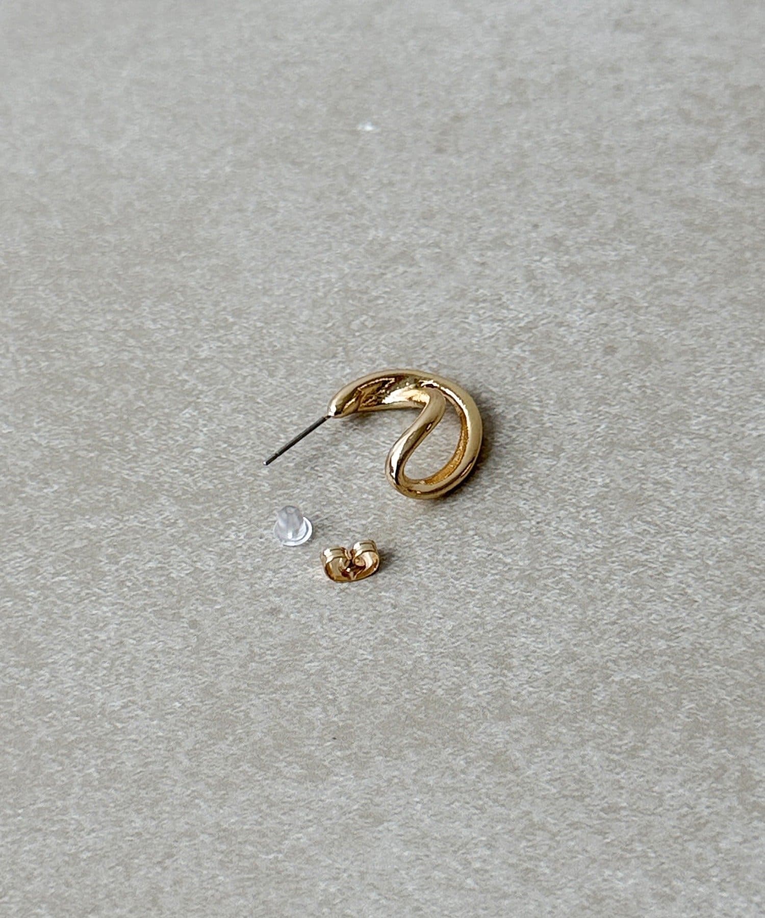 3COINS(スリーコインズ) クロスメタルフープピアス