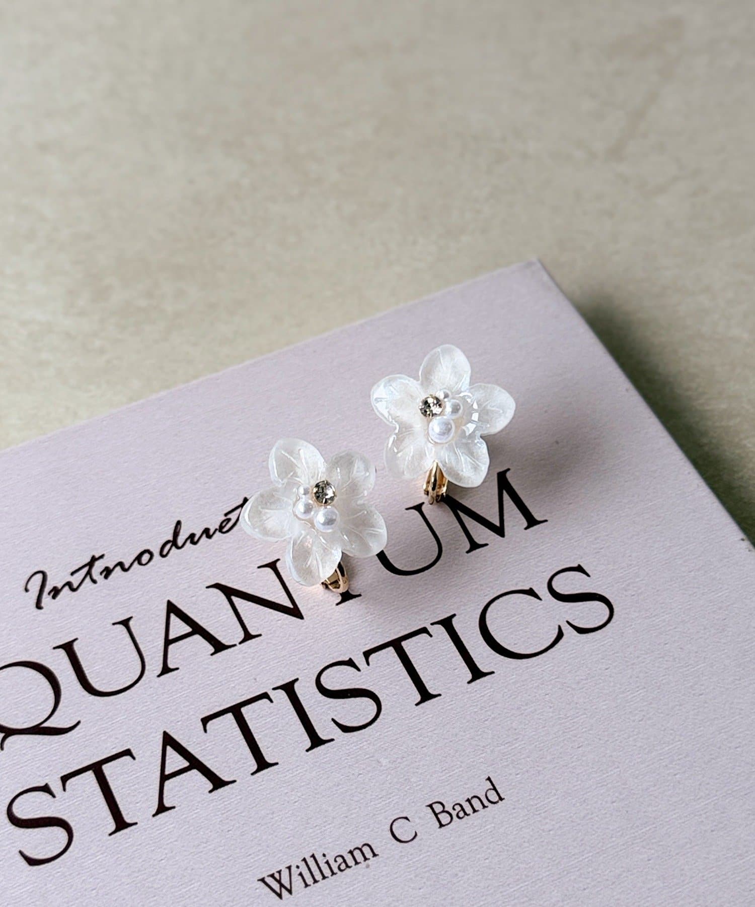 3COINS(スリーコインズ) クリアフラワーイヤリング