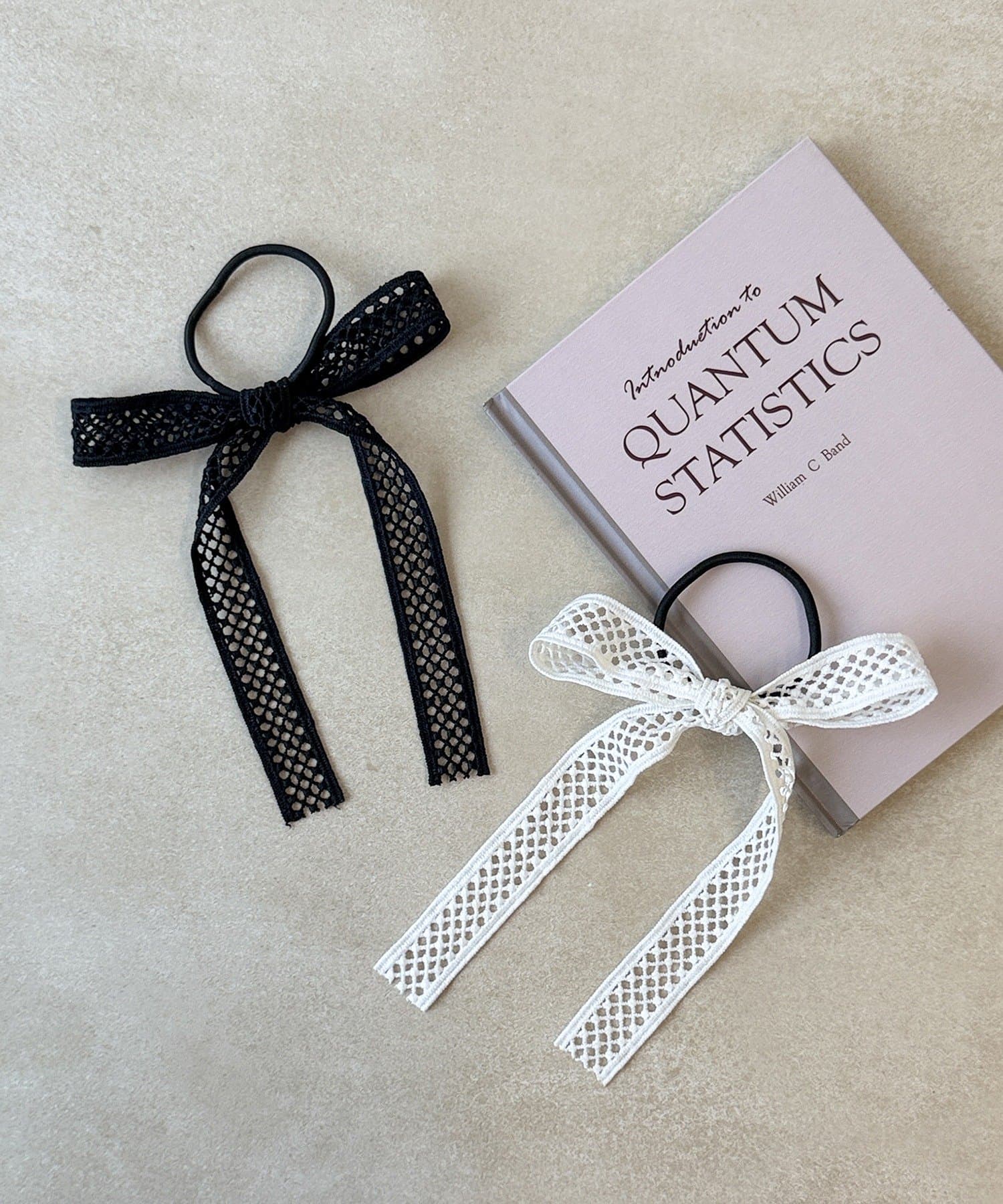 3COINS(スリーコインズ) メッシュレースリボンポニー