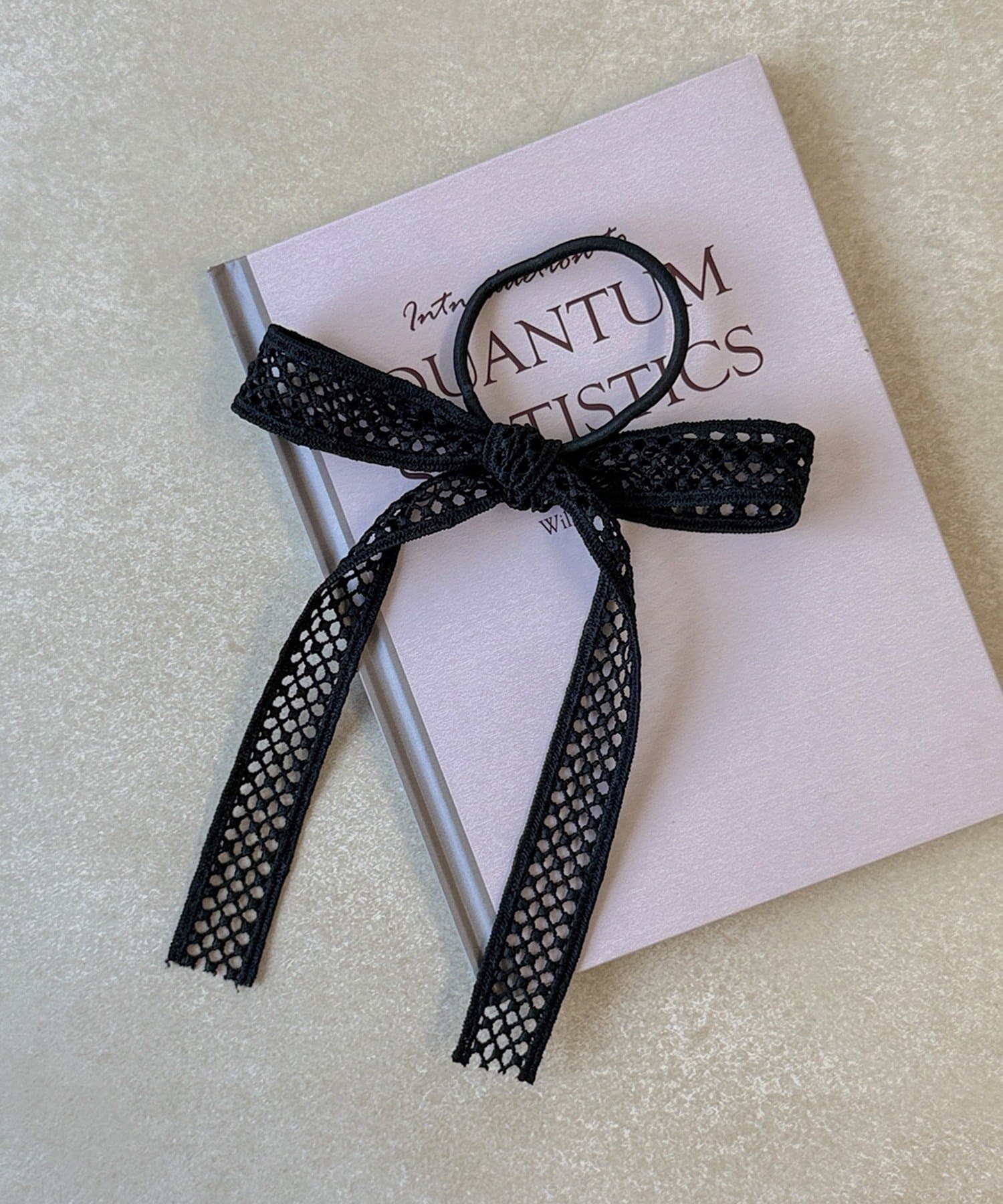 3COINS(スリーコインズ) メッシュレースリボンポニー