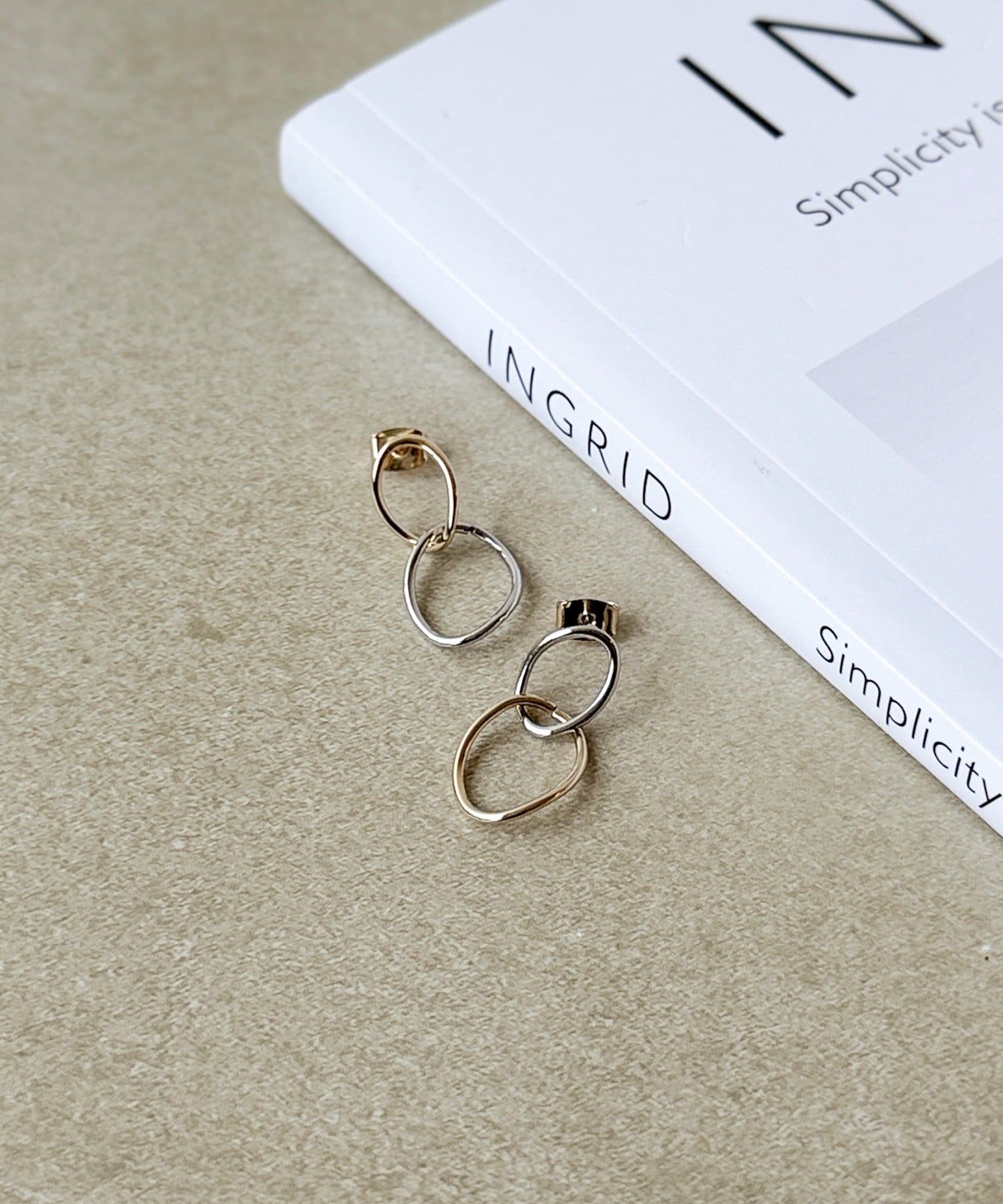 3COINS(スリーコインズ) 2連サークルメタルピアス