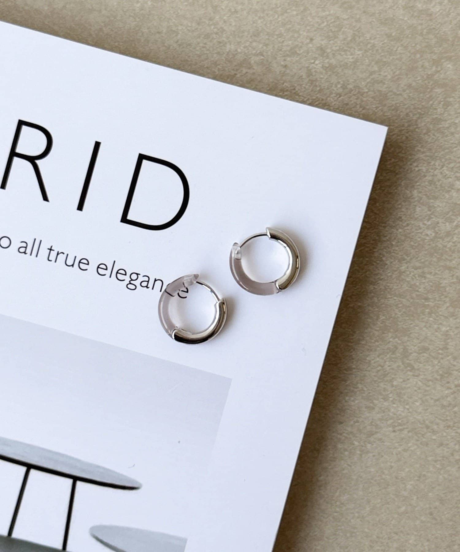 3COINS(スリーコインズ) メタルクリアワンタッチピアス