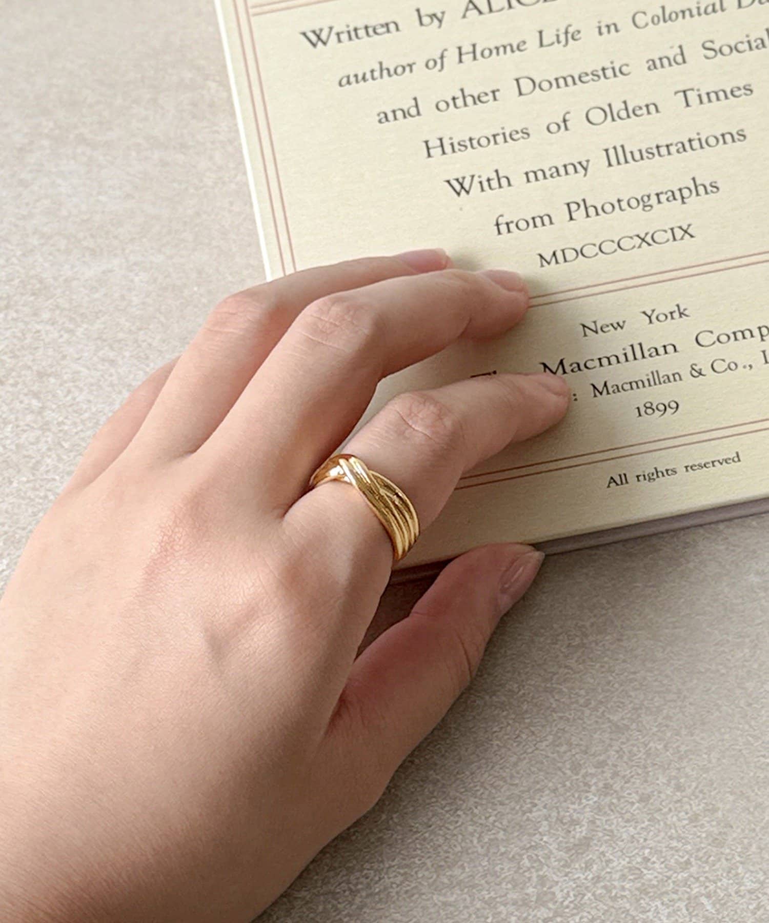 3COINS(スリーコインズ) レイヤードクロスリング