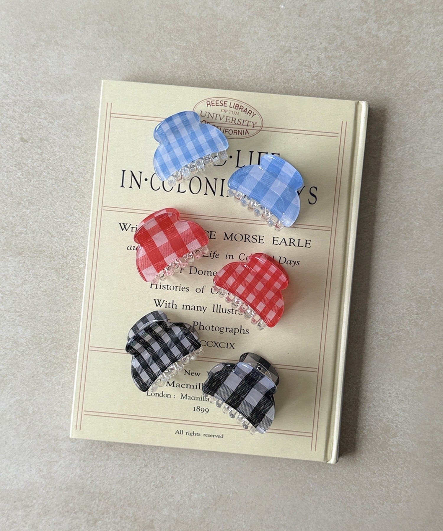 3COINS(スリーコインズ) チェッククリップ2個セット