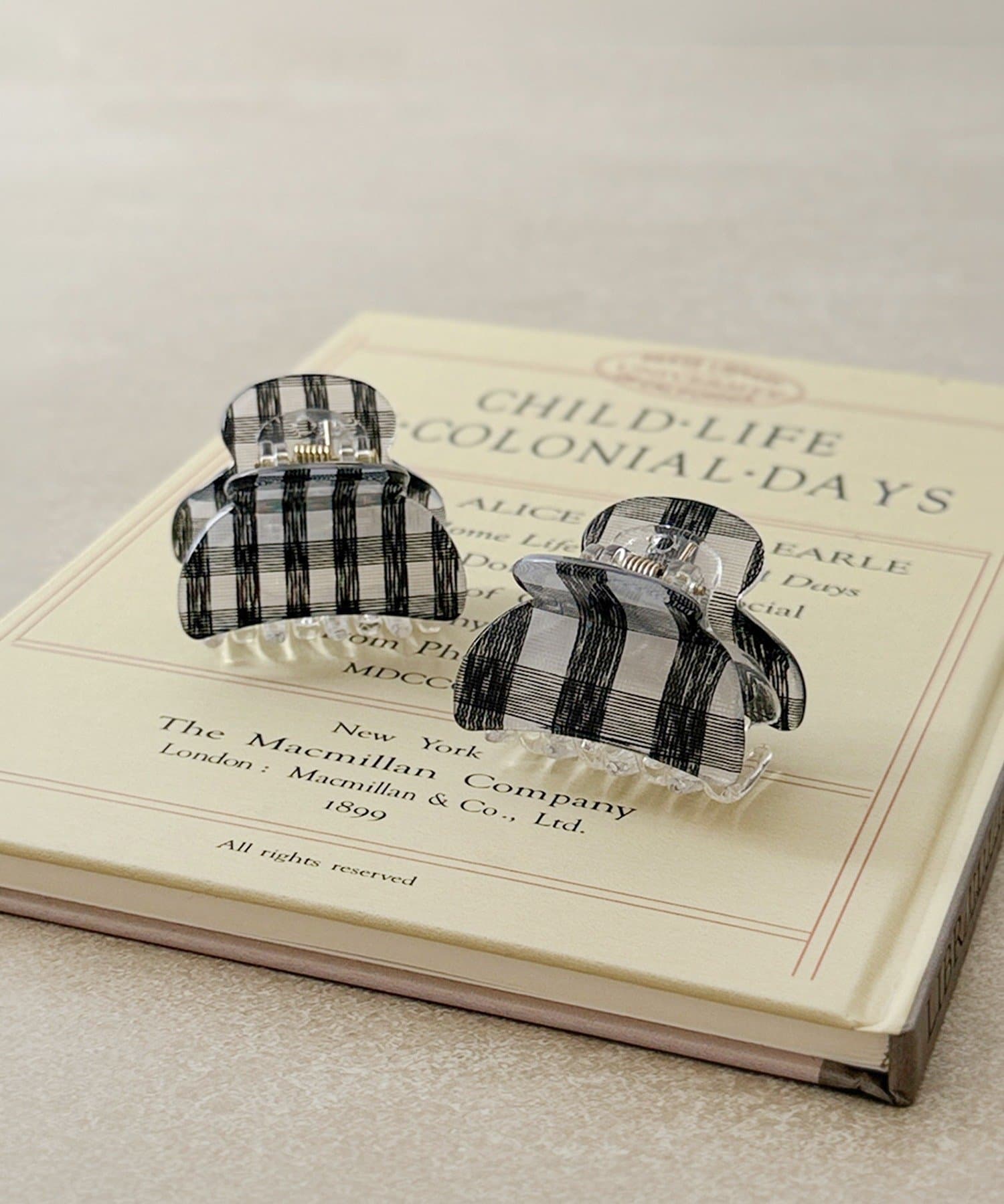 3COINS(スリーコインズ) チェッククリップ2個セット